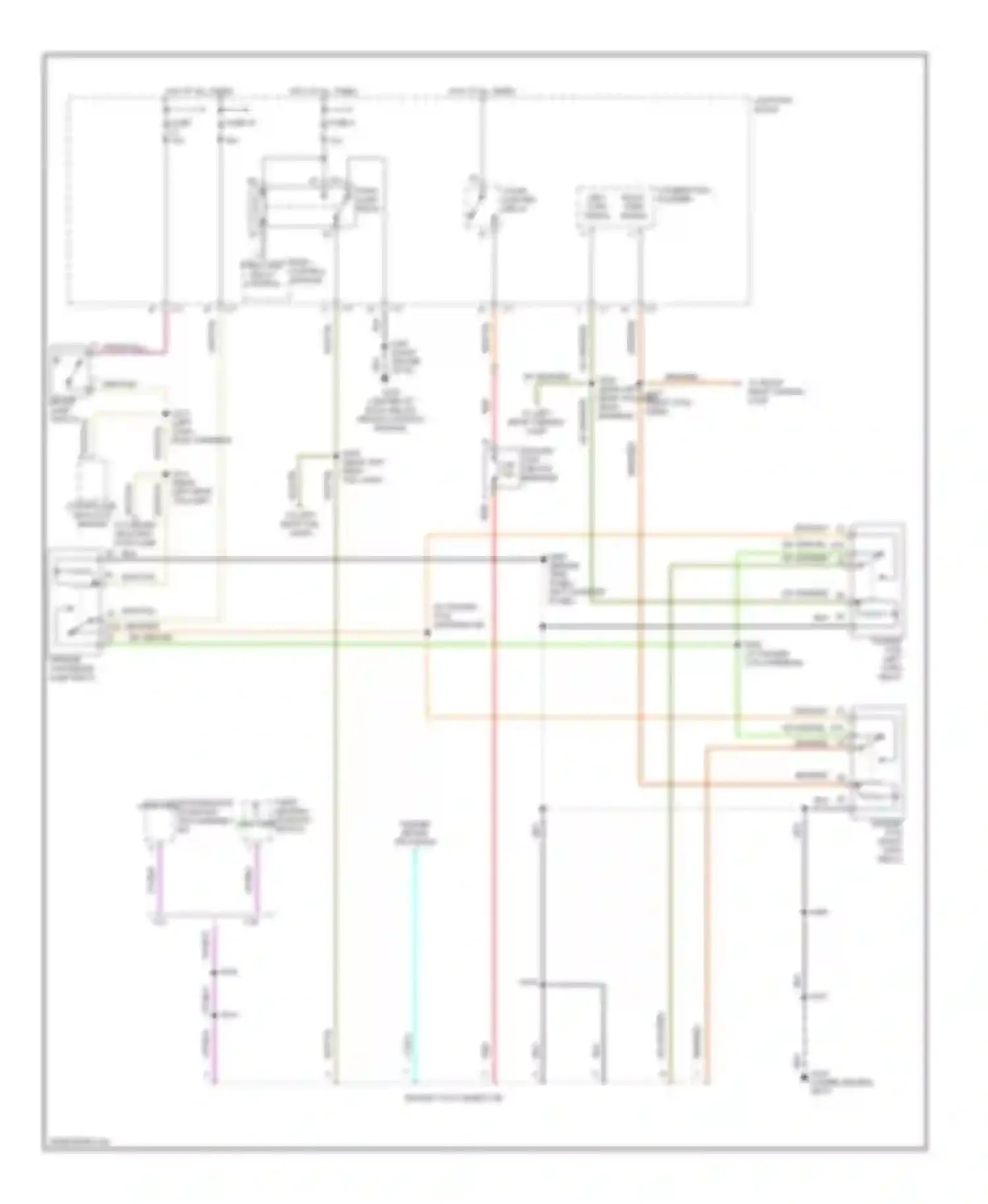 Wiring diagram to left rear turning lamp for Jeep Cherokee II facelift (1997-2001) (1 of 1)