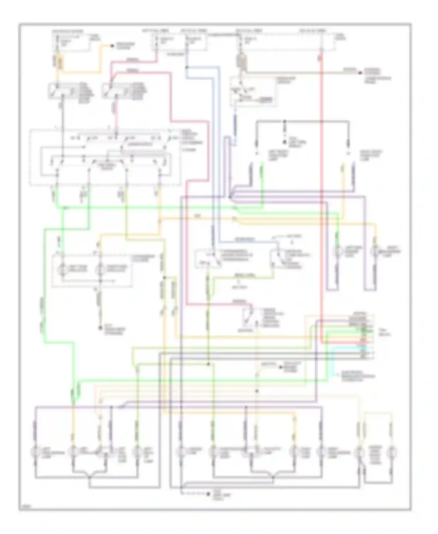 Cherokee Jeep II (1984-1996): Exterior light circuit, with trailer tow (1 of 2)