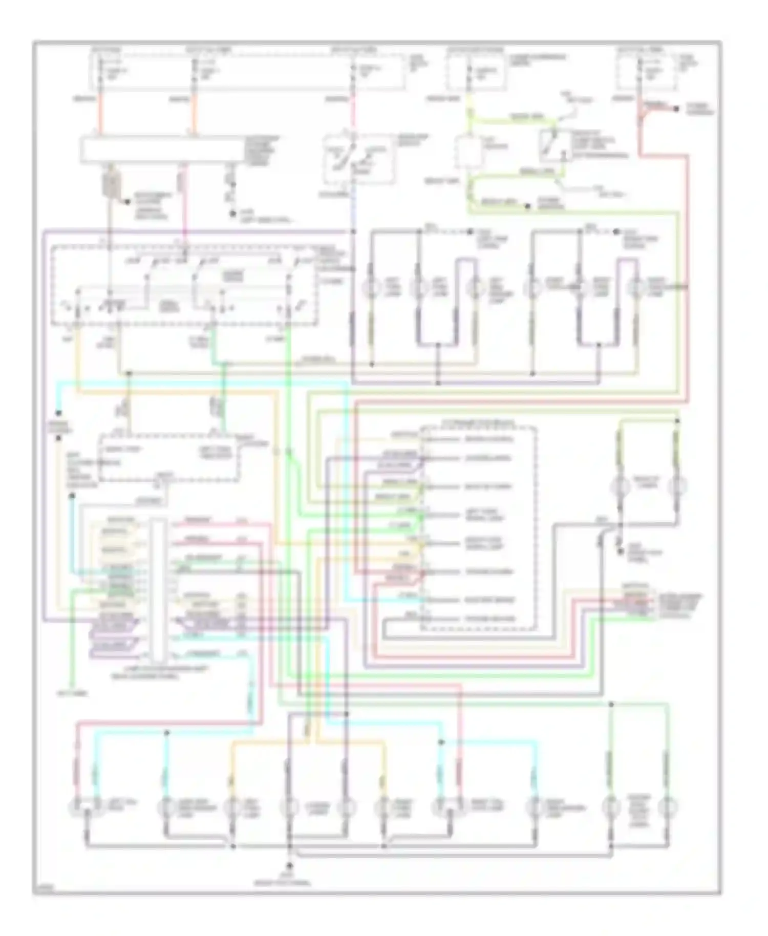 Wiring diagram left turn signal lamp for Jeep Cherokee II (1984-1996) (1 of 2)