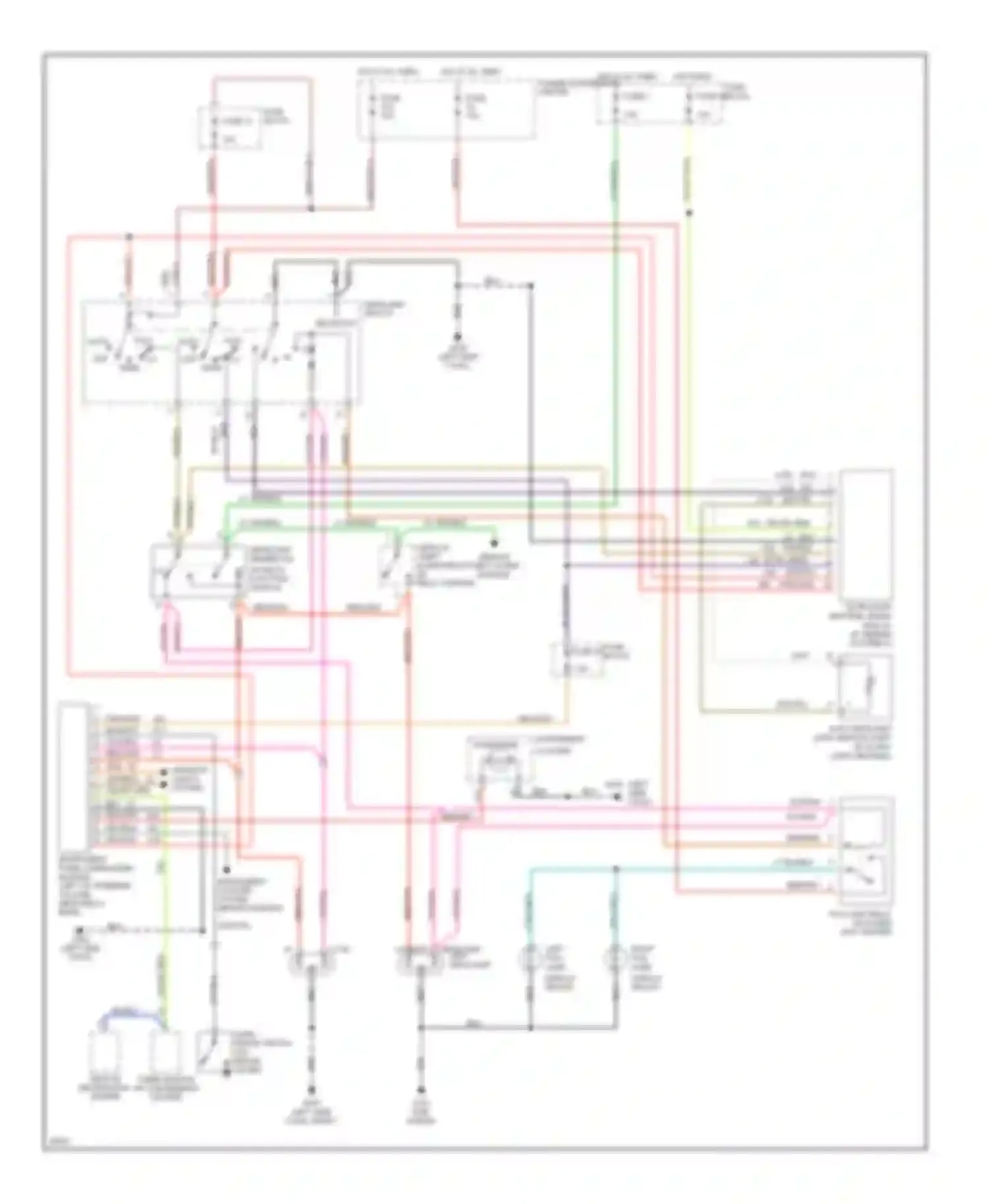Wiring diagram lo hi lo right headlamp left headlamp for Jeep Cherokee II (1984-1996) (1 of 2)