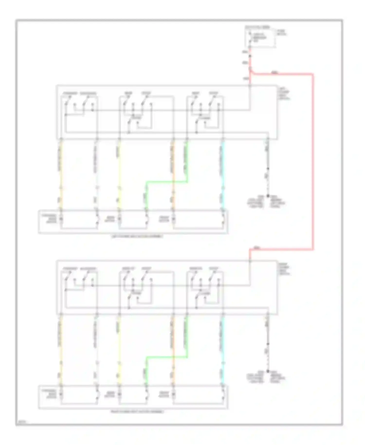 Wiring diagram rear dn front dn for Jeep Cherokee II (1984-1996) (1 of 1)