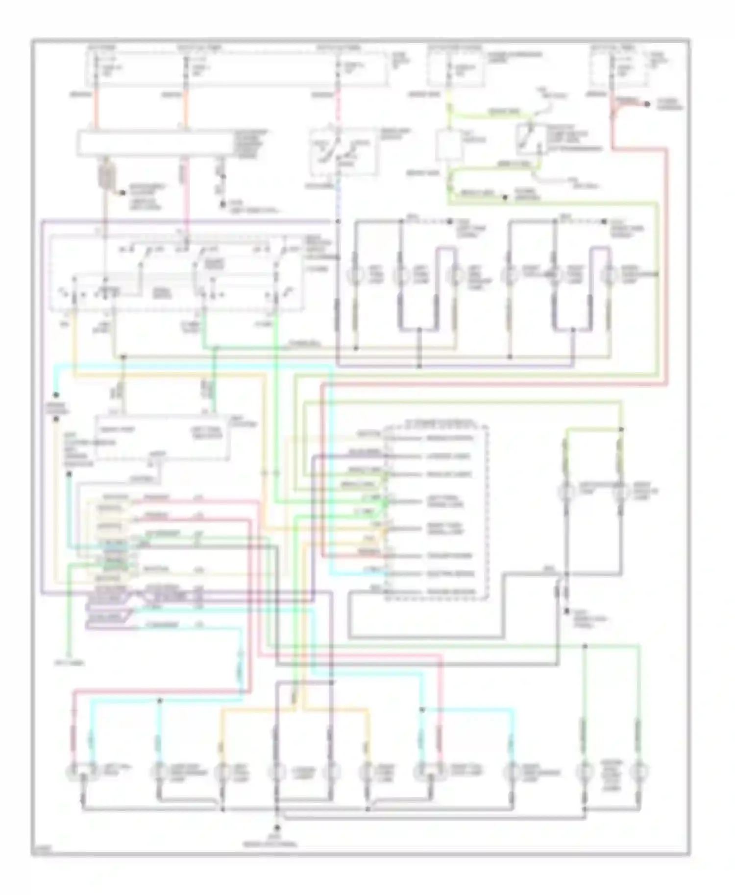 Wiring diagram right turn signal lamp for Jeep Cherokee II (1984-1996) (2 of 2)