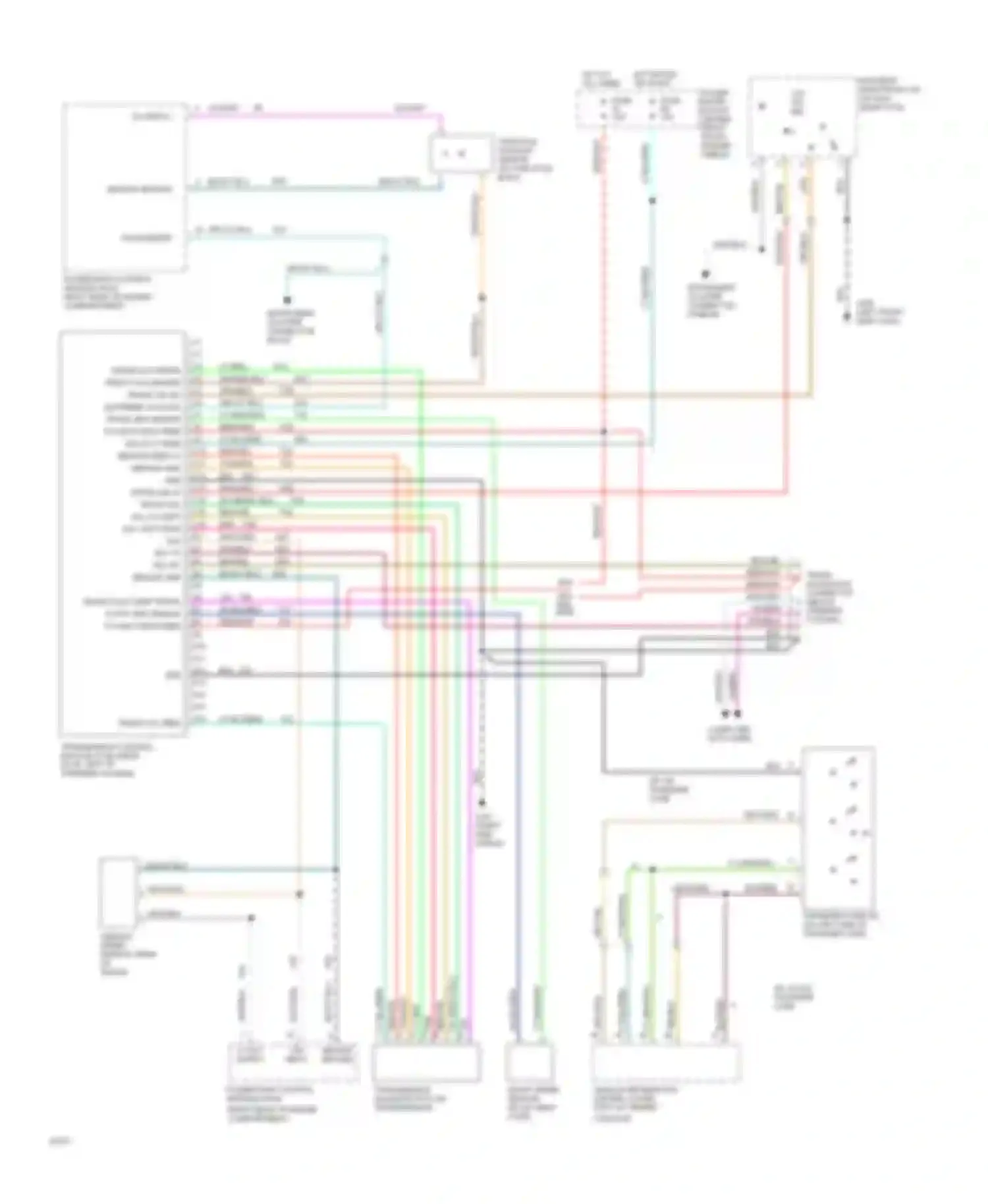 Wiring diagram trans fluid temp trans outpt spd sensor tcu batt/diag feed for Jeep Cherokee II (1984-1996) (1 of 1)