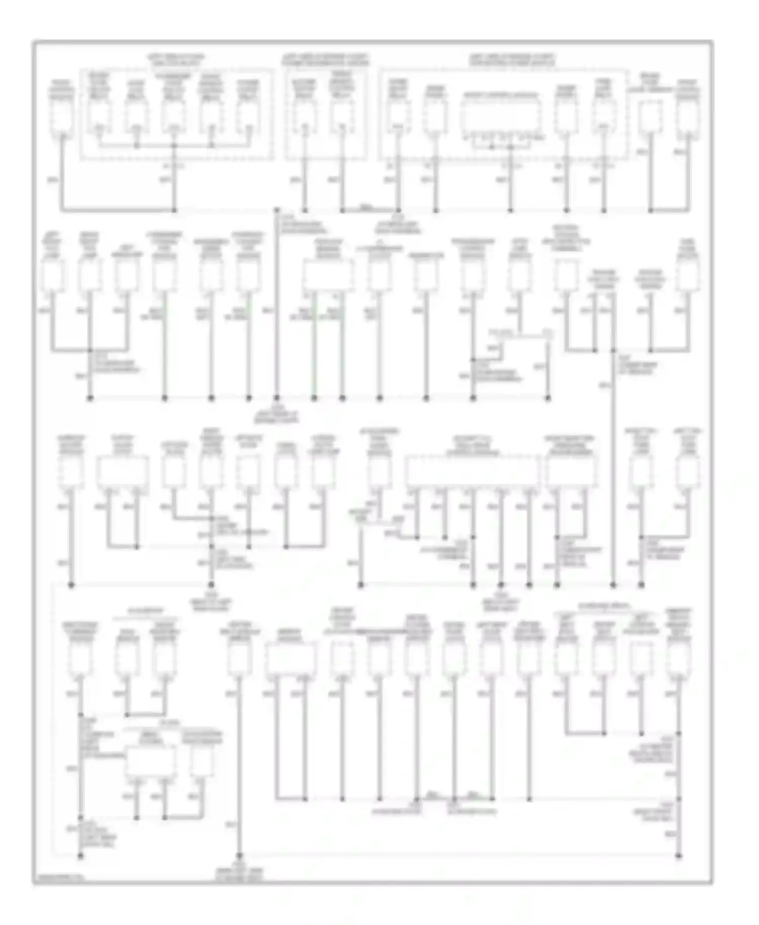 Cherokee Jeep III facelift (2004-2007): Ground distribution circuit (2 of 2)