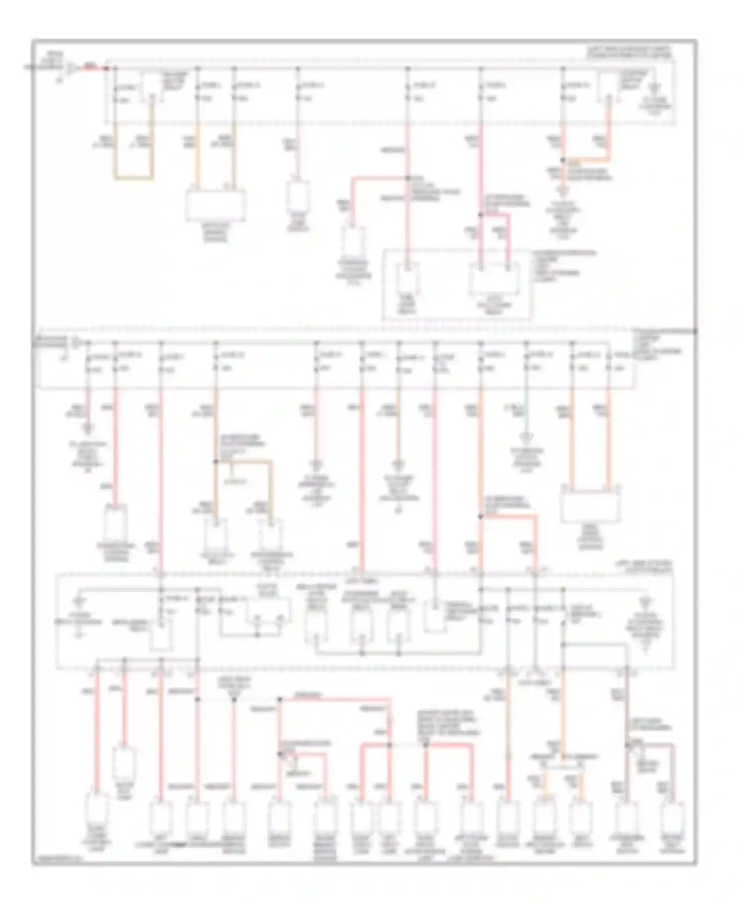 Cherokee Jeep III facelift (2004-2007): Power distribution circuit (2 of 3)
