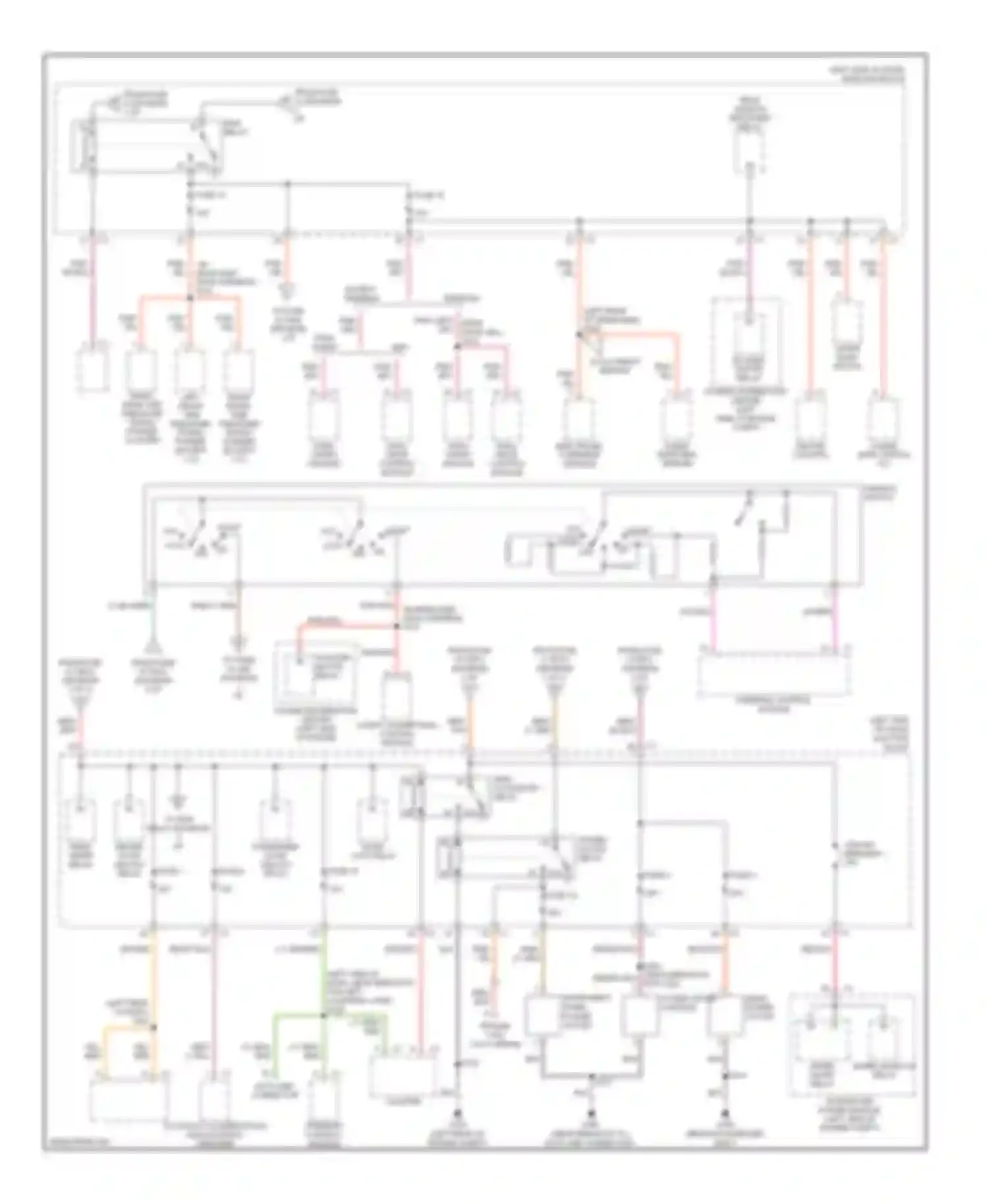 Cherokee Jeep III facelift (2004-2007): Power distribution circuit (3 of 3)