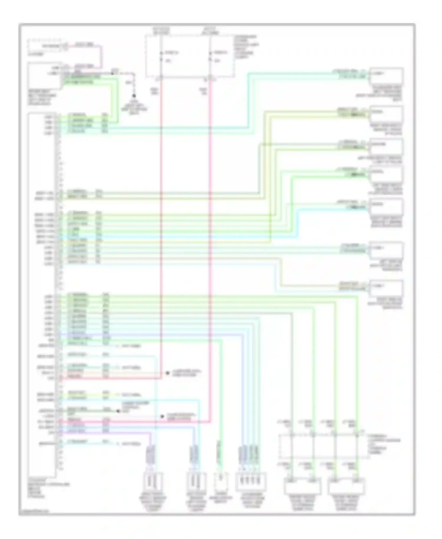 Cherokee Jeep III facelift (2004-2007): Supplemental restraints circuit (1 of 2)