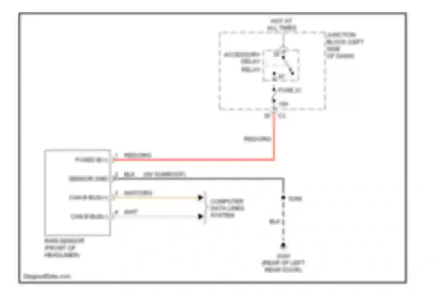 Wiring diagram accessory delay relay for Jeep Cherokee III facelift (2004-2007) (1 of 1)