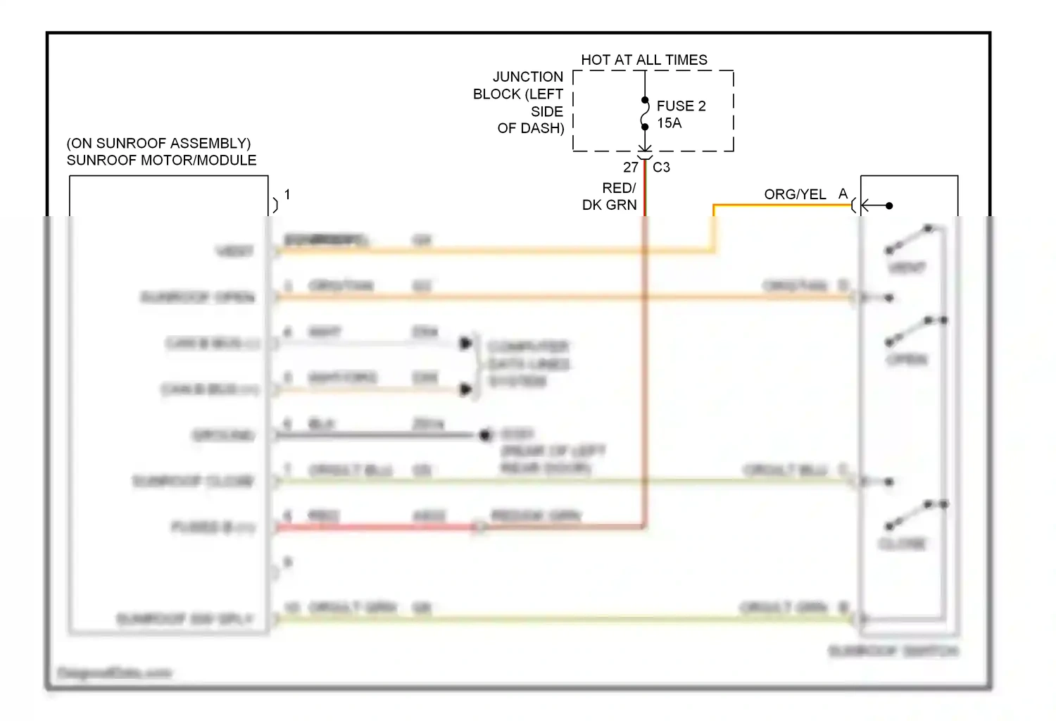 Jeep Cherokee III facelift (2004-2007) computer data lines system wiring diagram  (20 of 34)