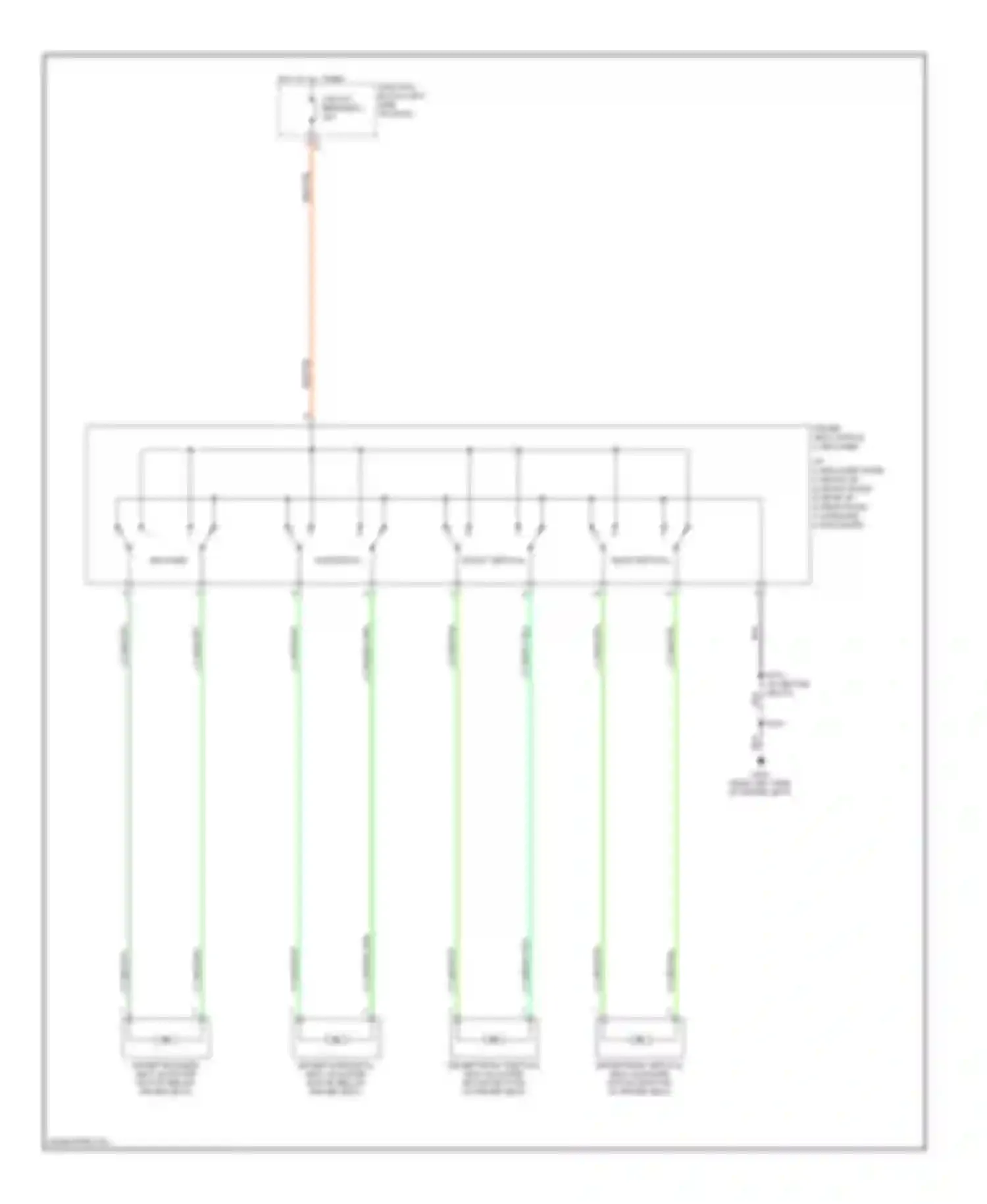 Wiring diagram driver seat switch 1) recliner up for Jeep Cherokee III facelift (2004-2007) (1 of 1)