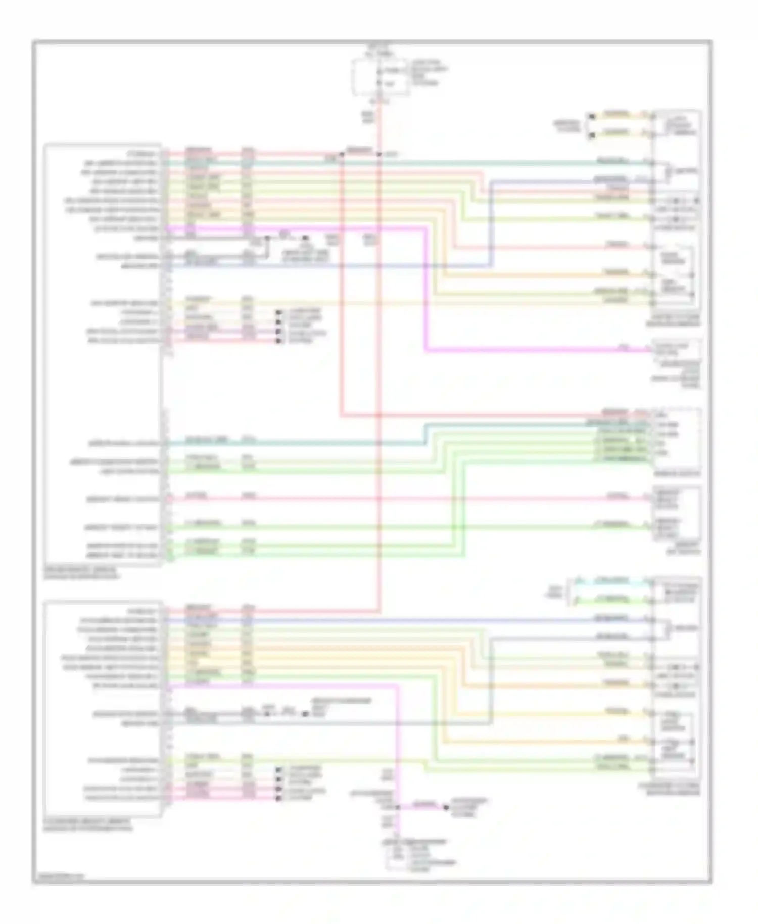 Wiring diagram instrument cluster system for Jeep Cherokee III facelift (2004-2007) (1 of 4)