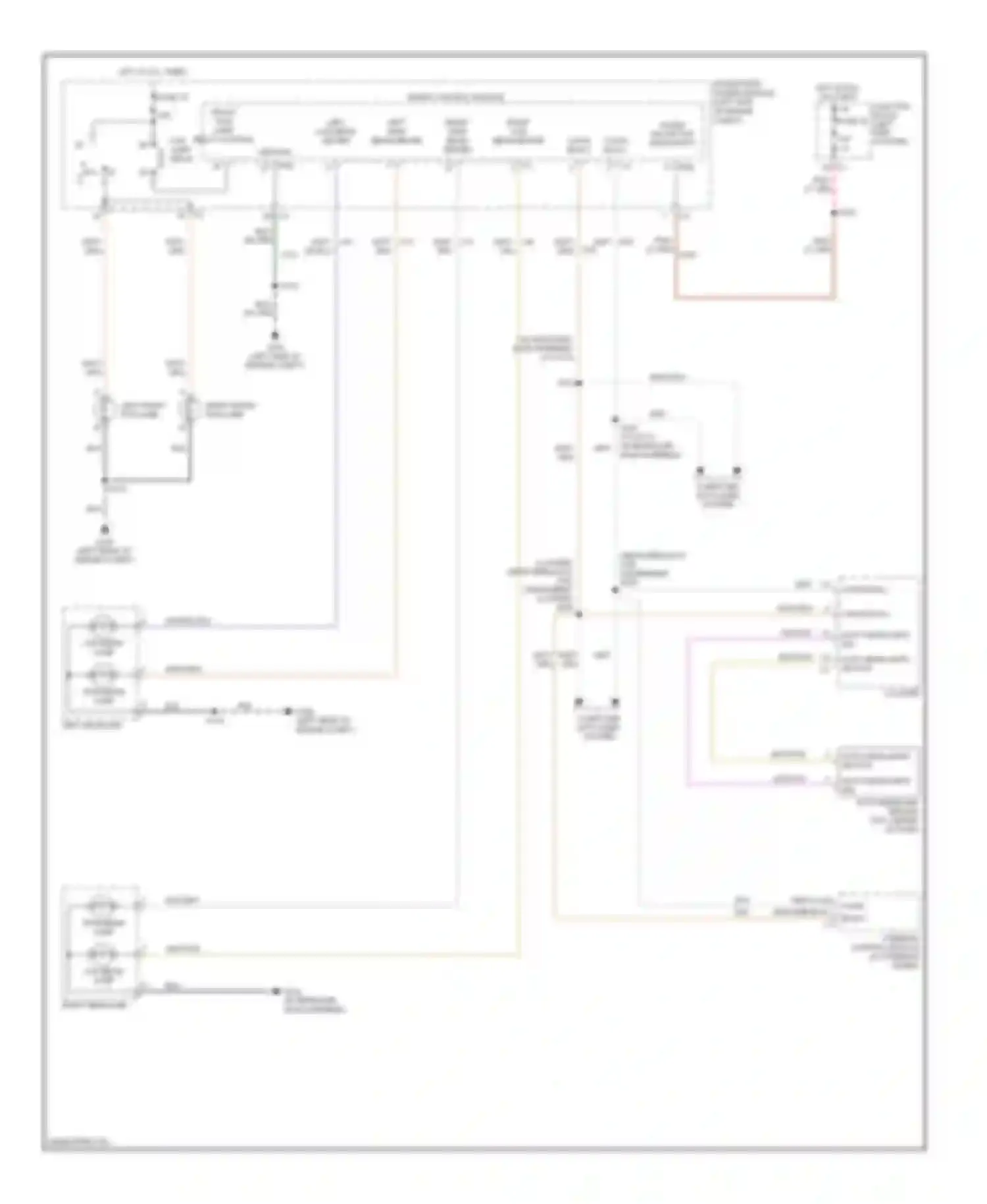 Wiring diagram left front fog lamp right front fog lamp for Jeep Cherokee III facelift (2004-2007) (1 of 1)