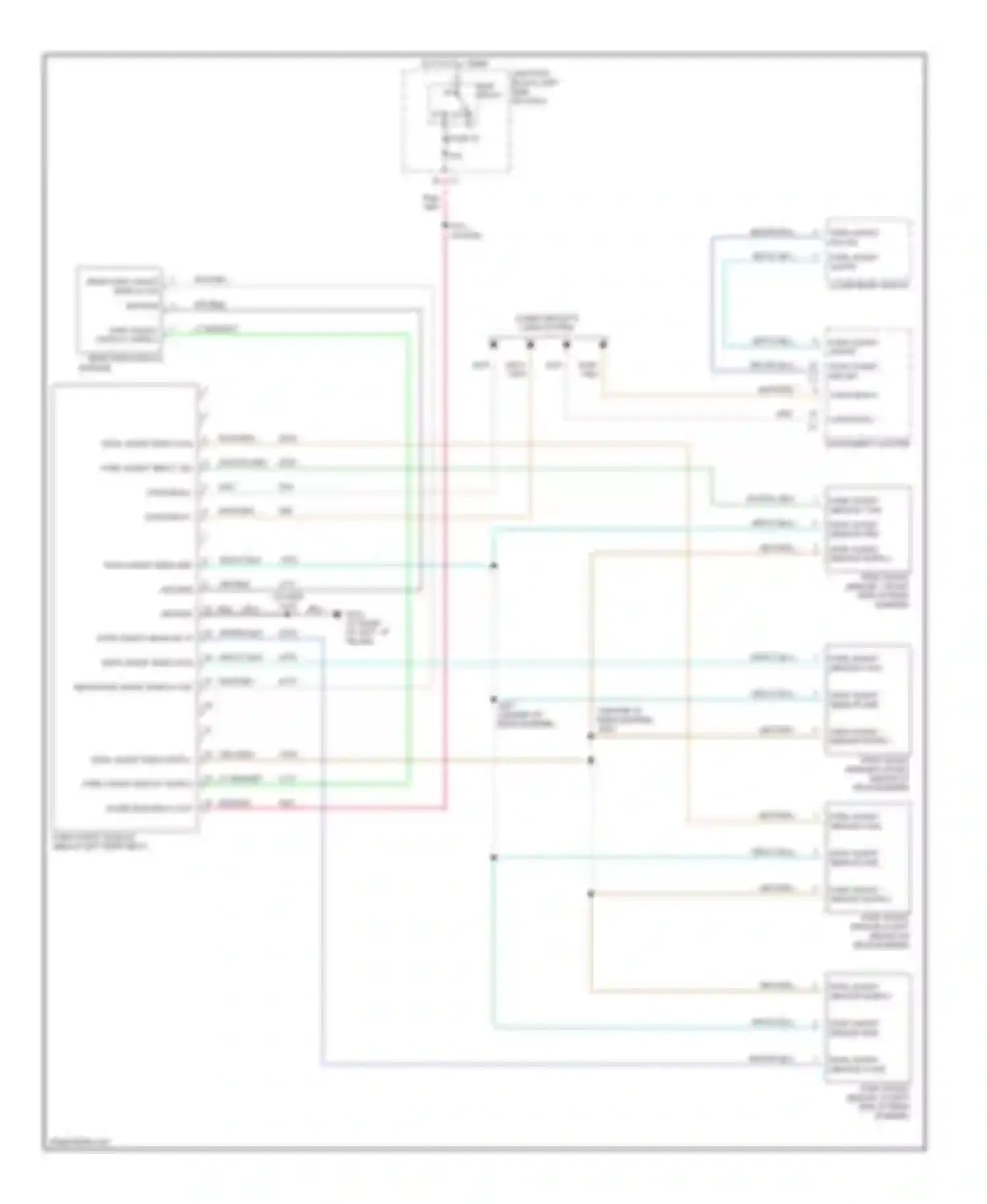 Wiring diagram park assist sensor 8 sig for Jeep Cherokee III facelift (2004-2007) (1 of 1)