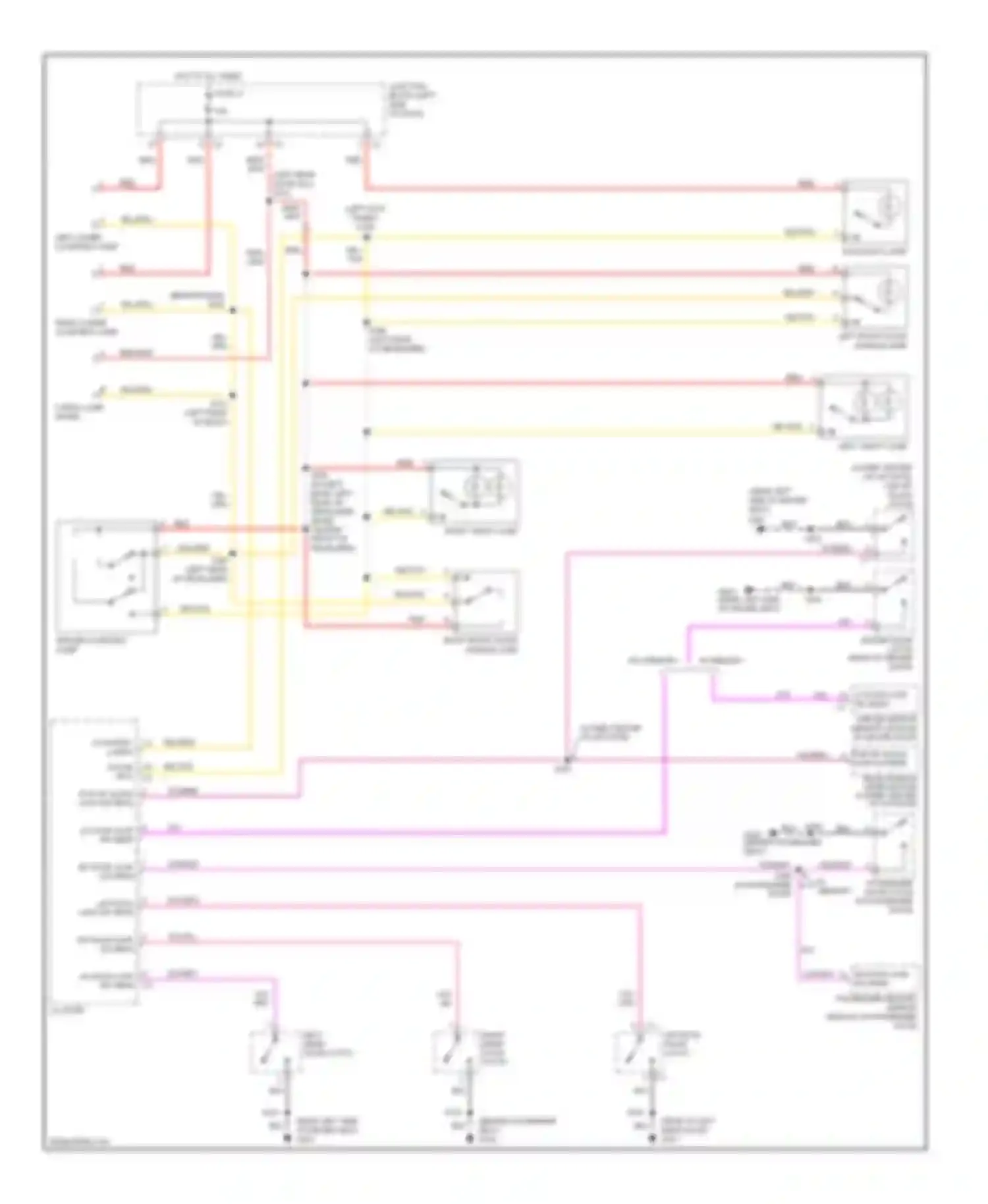 Wiring diagram right front door handle lamp for Jeep Cherokee III facelift (2004-2007) (1 of 1)