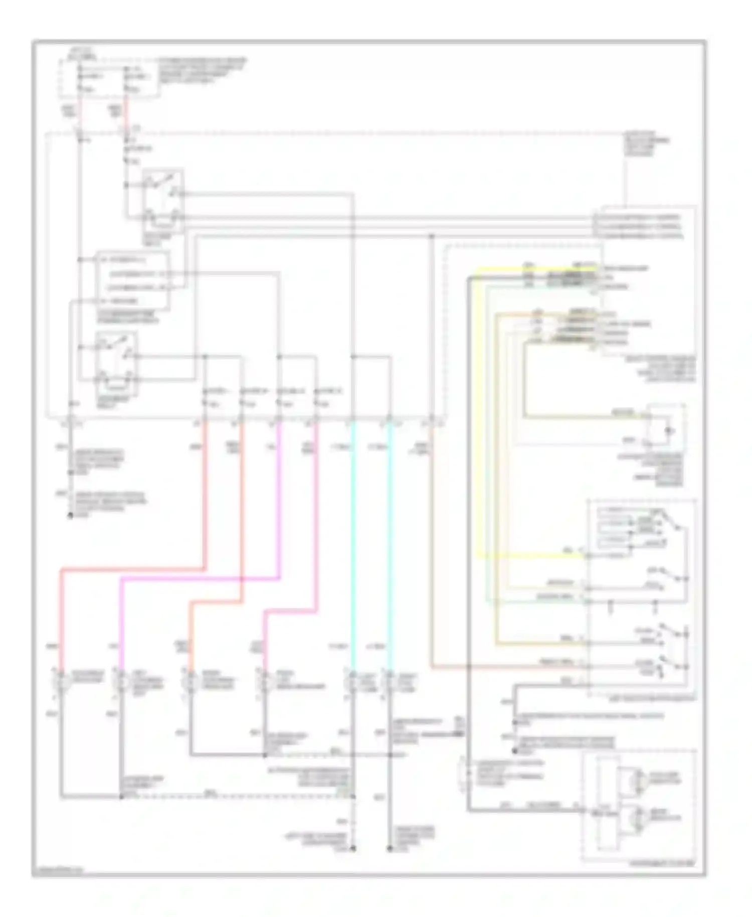 Cherokee Jeep III (2001-2004): Headlight circuit, with drl