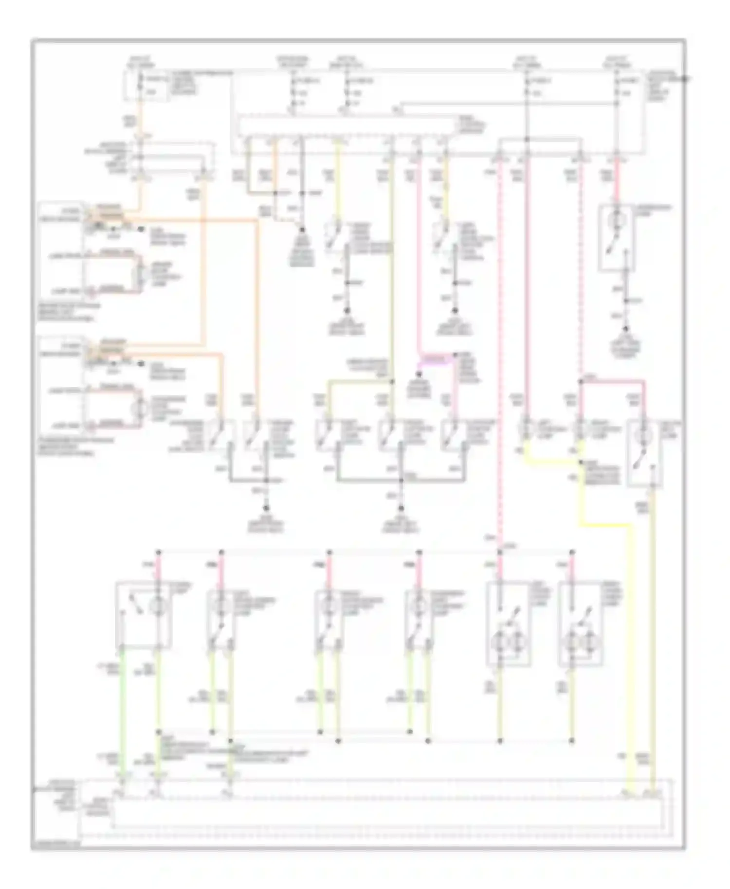 Cherokee Jeep III (2001-2004): Courtesy lamps circuit
