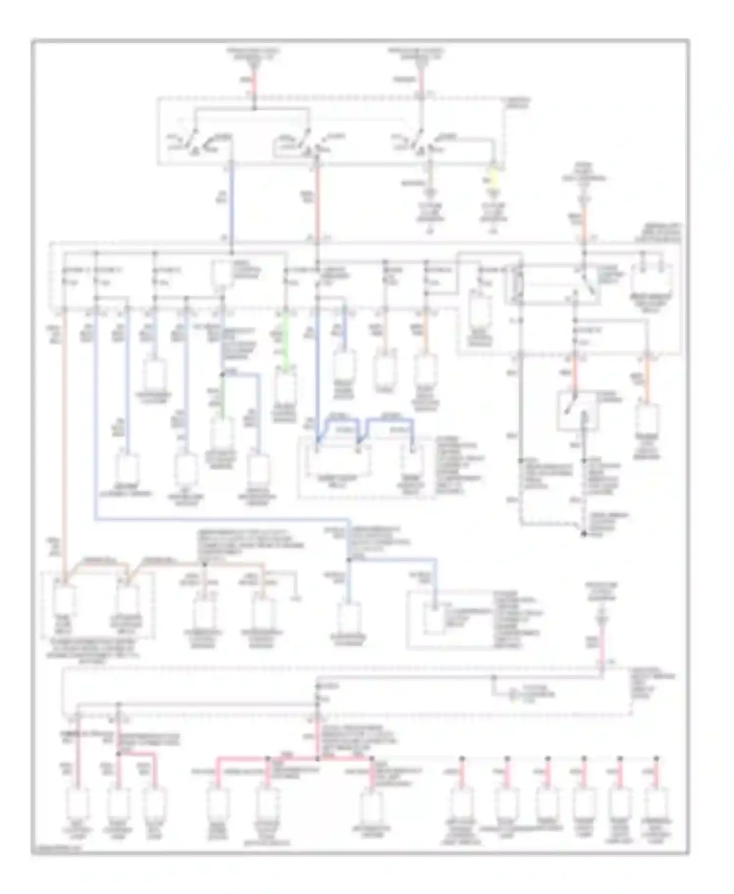 Cherokee Jeep III (2001-2004): Power distribution circuit (2 of 3)