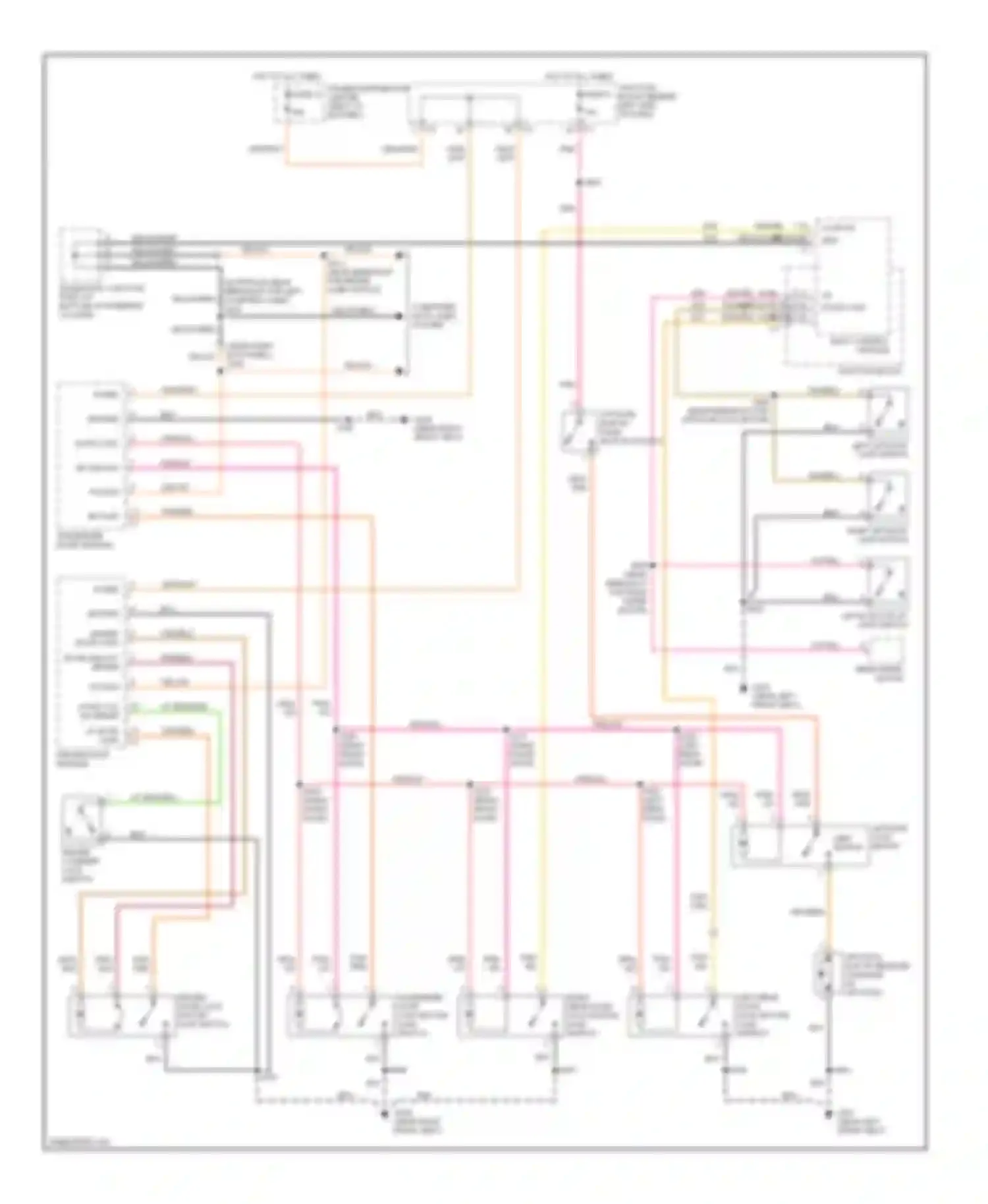 Cherokee Jeep III (2001-2004): Power door lock circuit