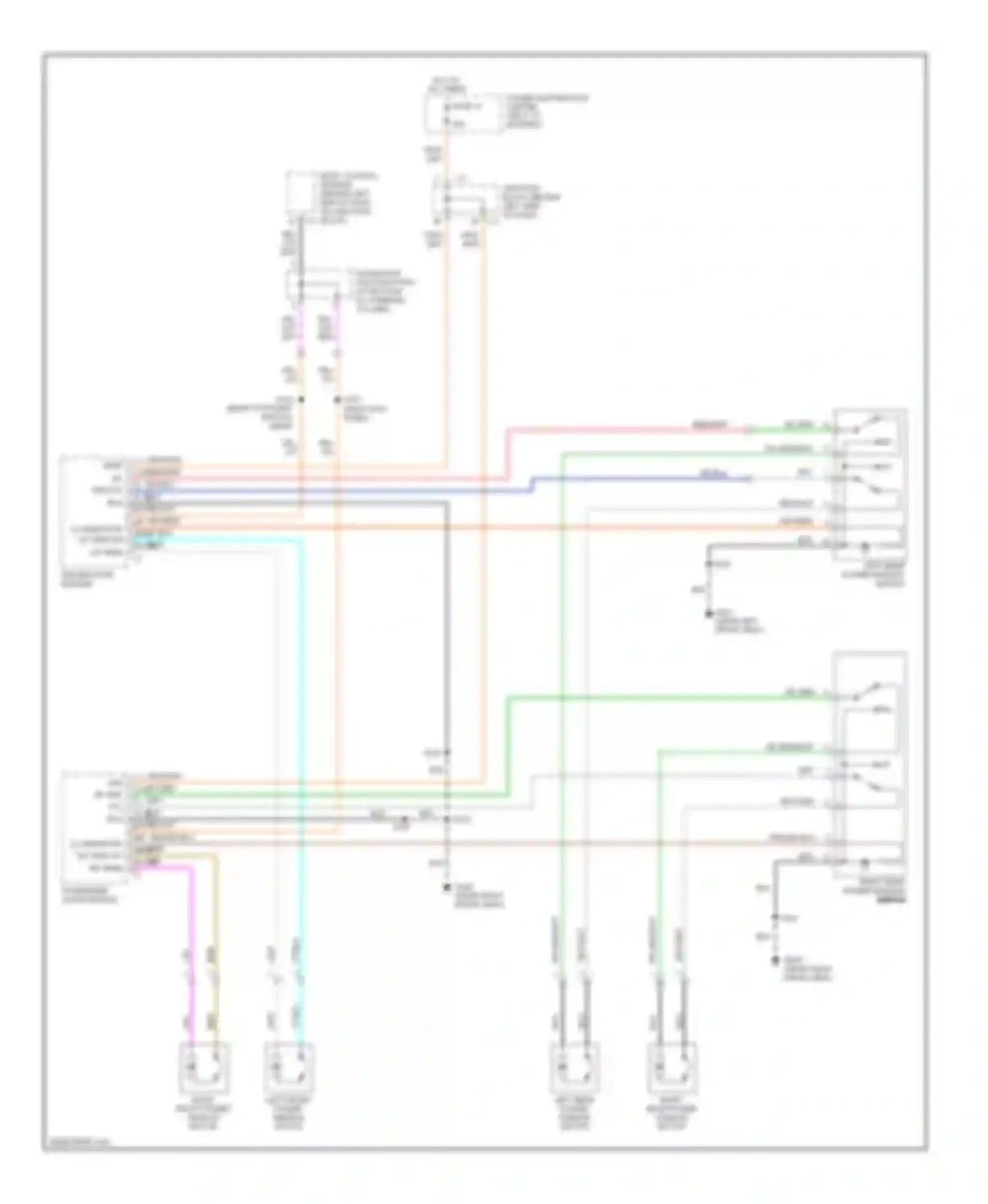 Wiring diagram left rear power window motor for Jeep Cherokee III (2001-2004) (1 of 1)