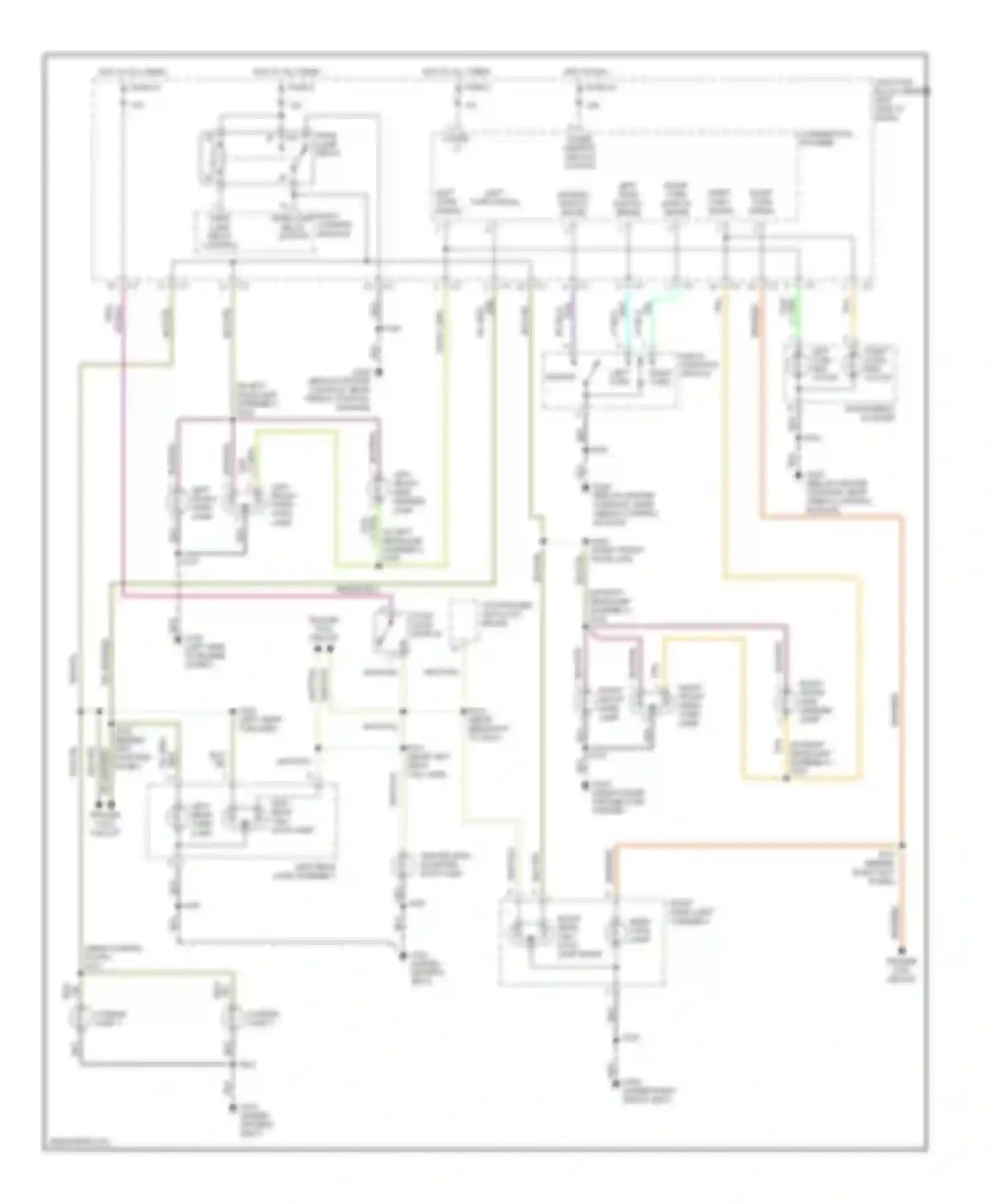 Wiring diagram left rear taillamp for Jeep Cherokee III (2001-2004) (1 of 1)