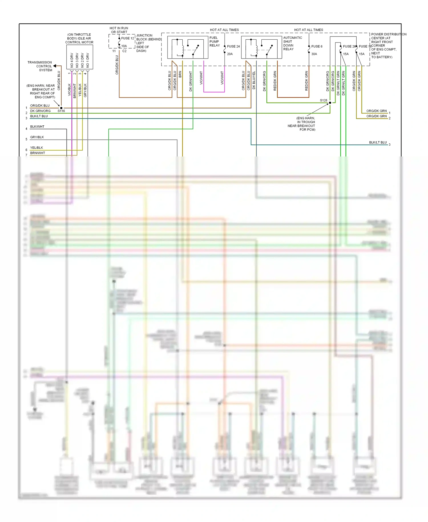 Jeep Cherokee III (2001-2004) sensor wiring diagram  (1 of 1)