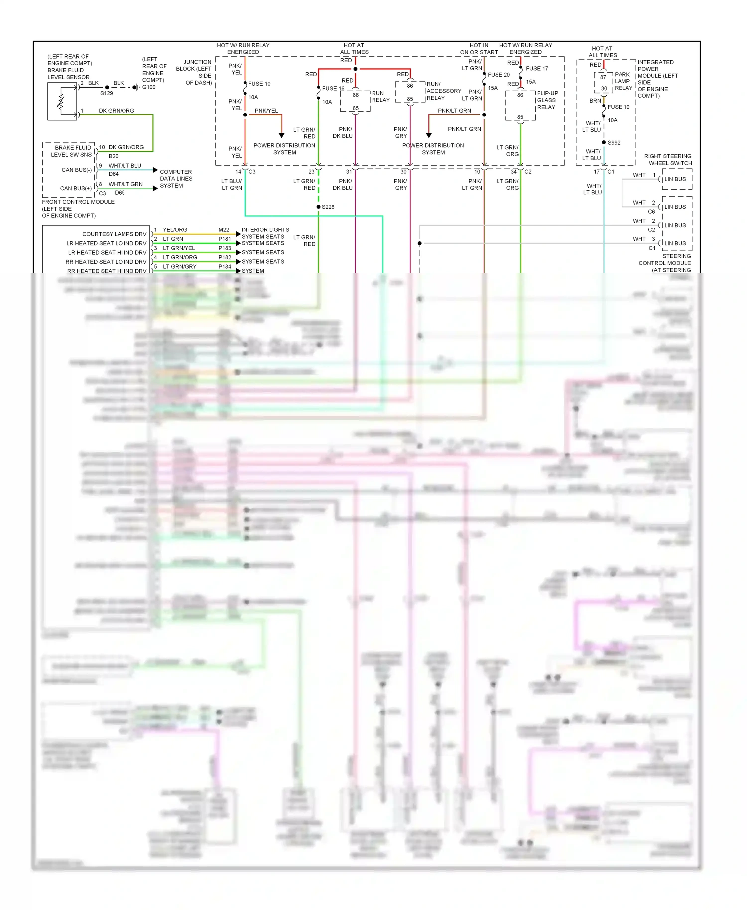 Jeep Cherokee IV (2007-2012) front control module (left side of engine compt) wiring diagram  (5 of 7)