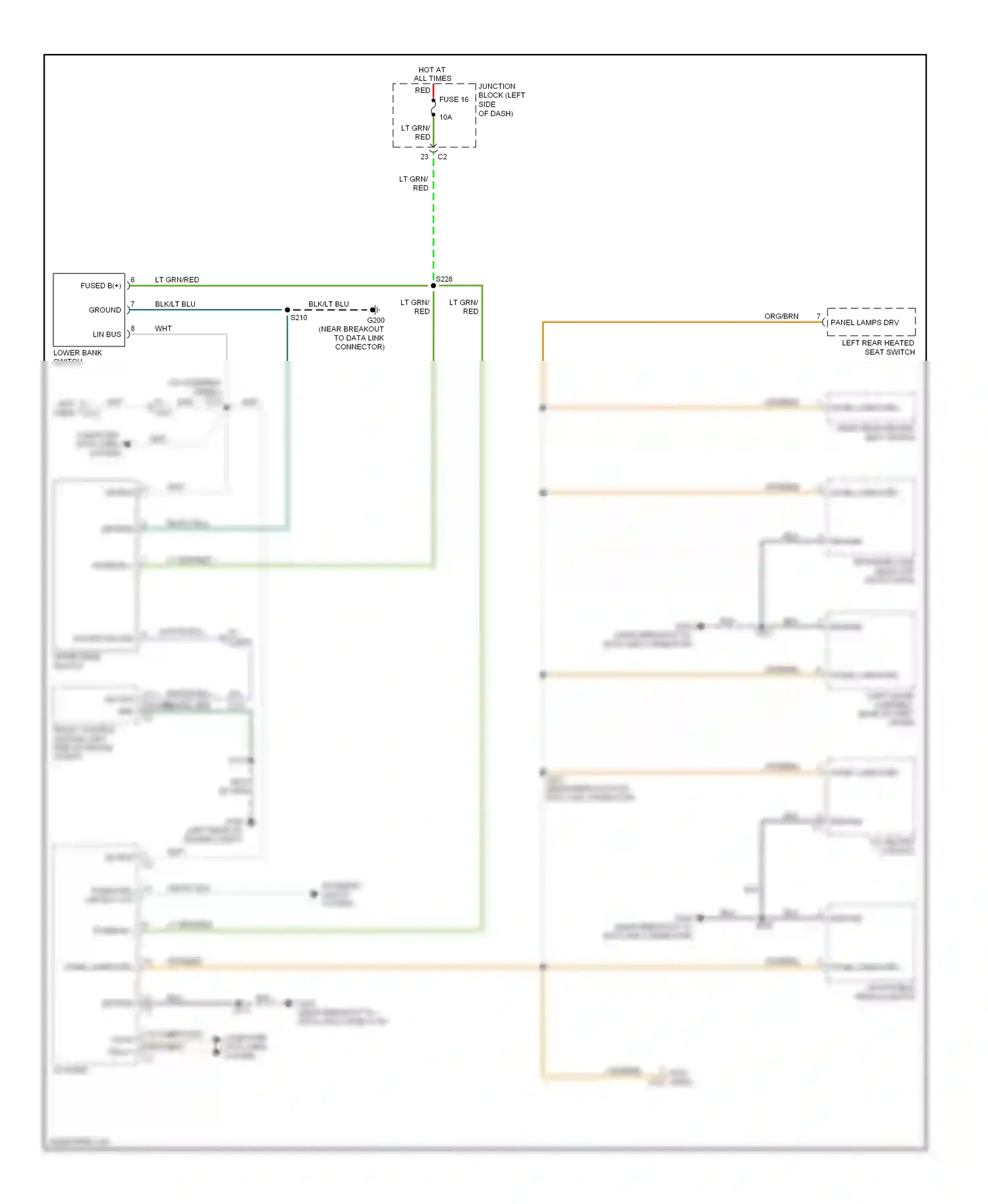 Jeep Cherokee IV (2007-2012) front control module (left side of engine compt) wiring diagram  (6 of 7)