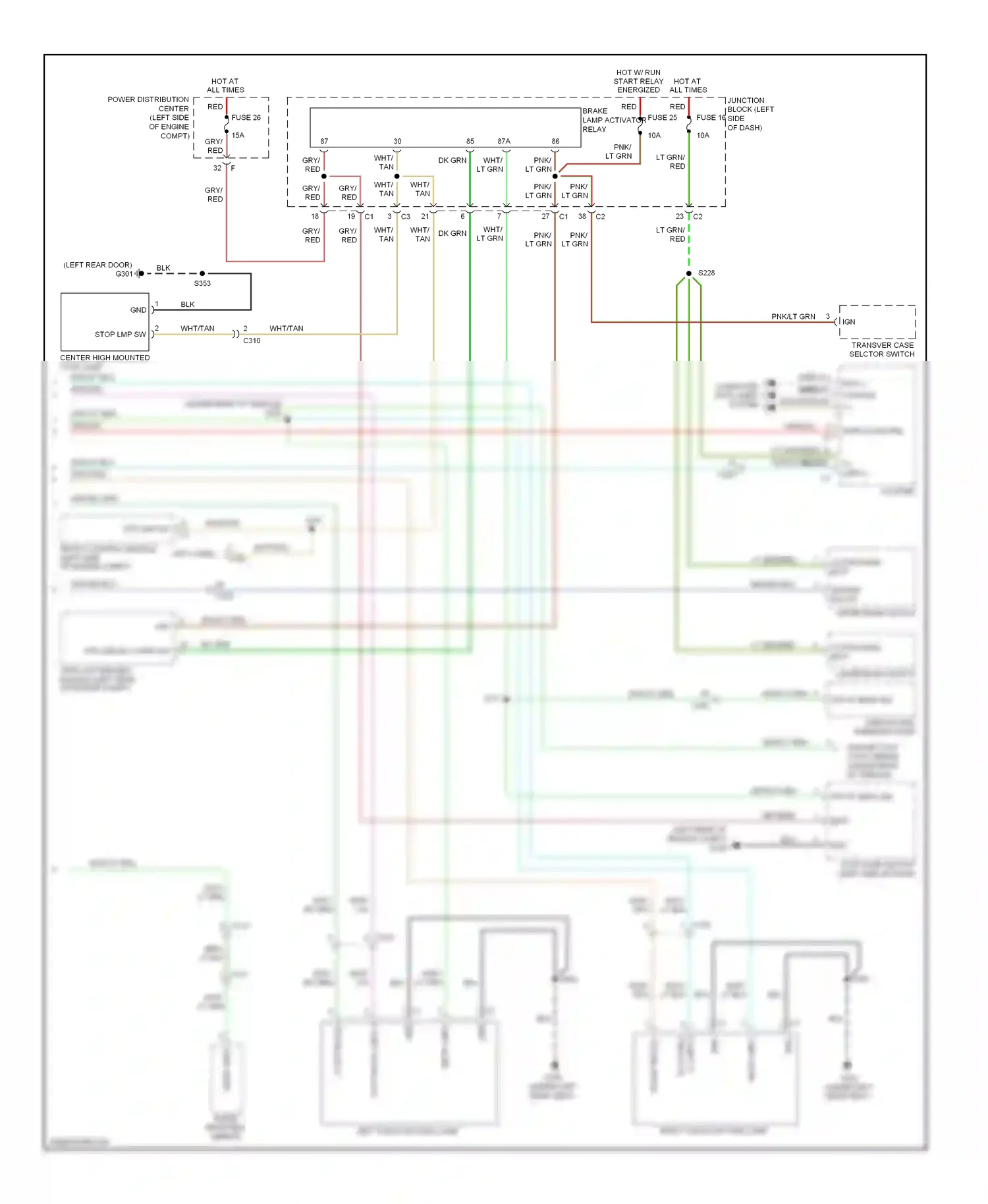 Jeep Cherokee IV (2007-2012) front control module (left side of engine compt) wiring diagram  (4 of 7)