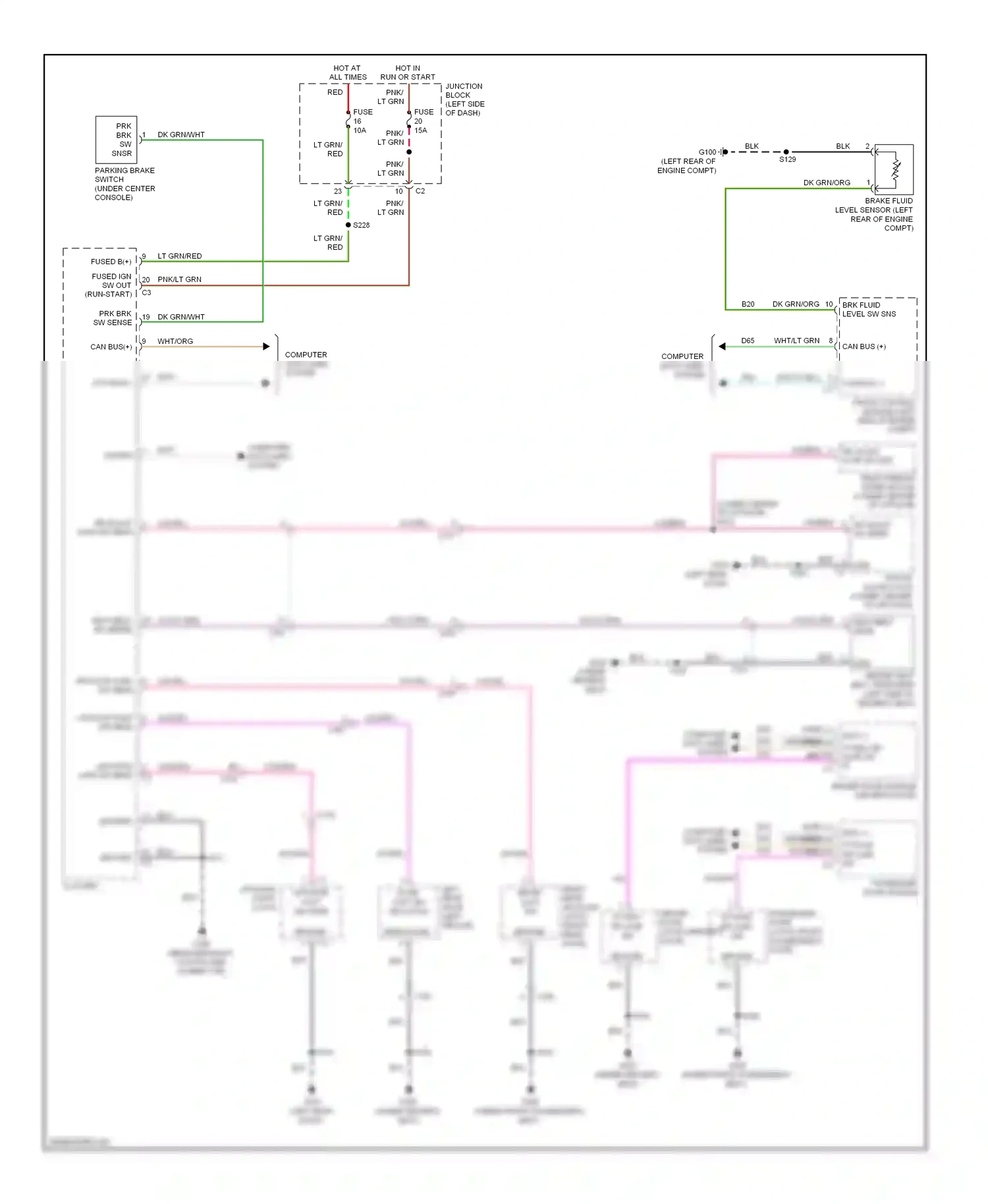 Jeep Cherokee IV (2007-2012) front control module (left side of engine compt) wiring diagram  (2 of 7)