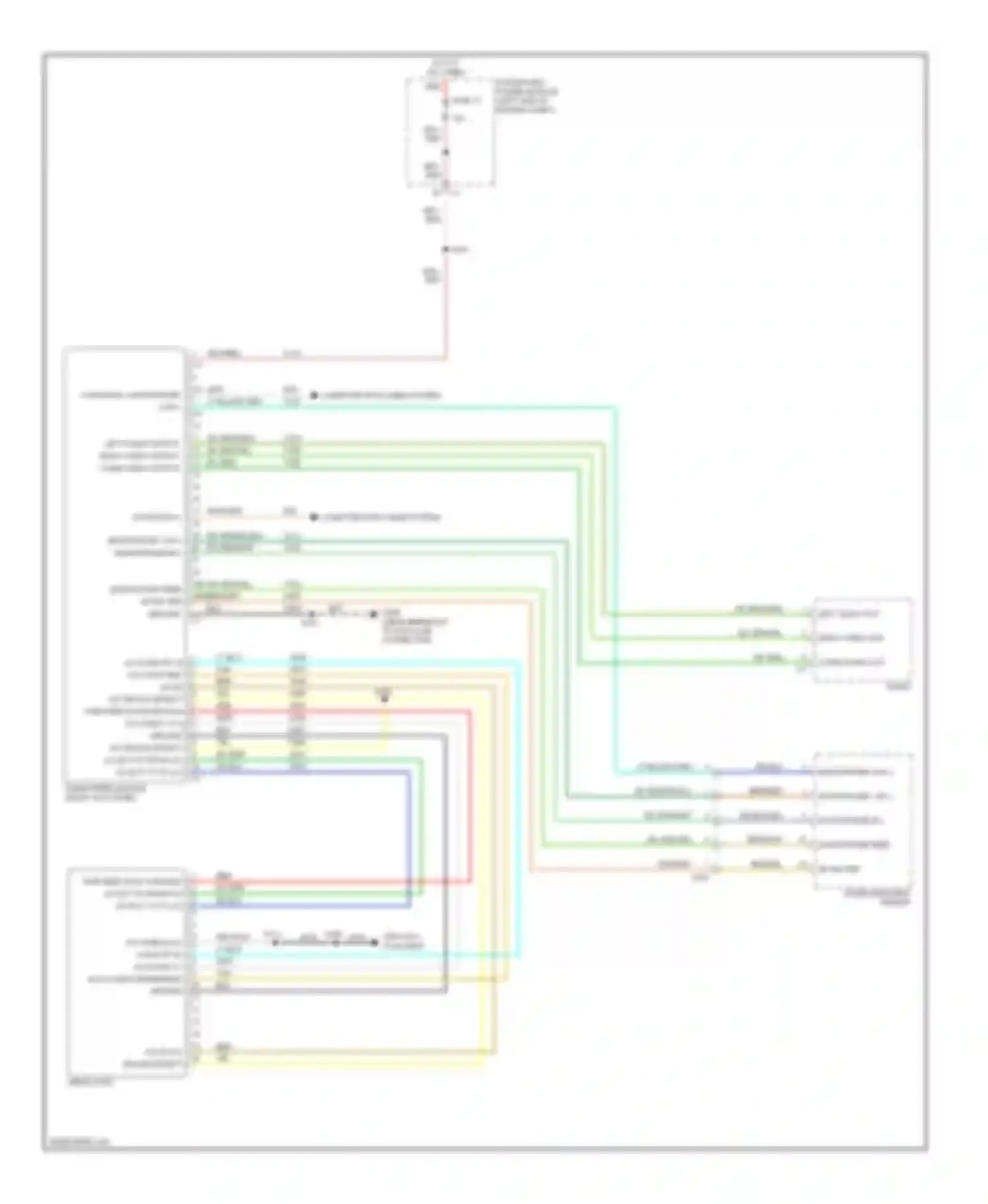 Wiring diagram left audio output right audio output comm audio output for Jeep Cherokee IV (2007-2012) (1 of 1)
