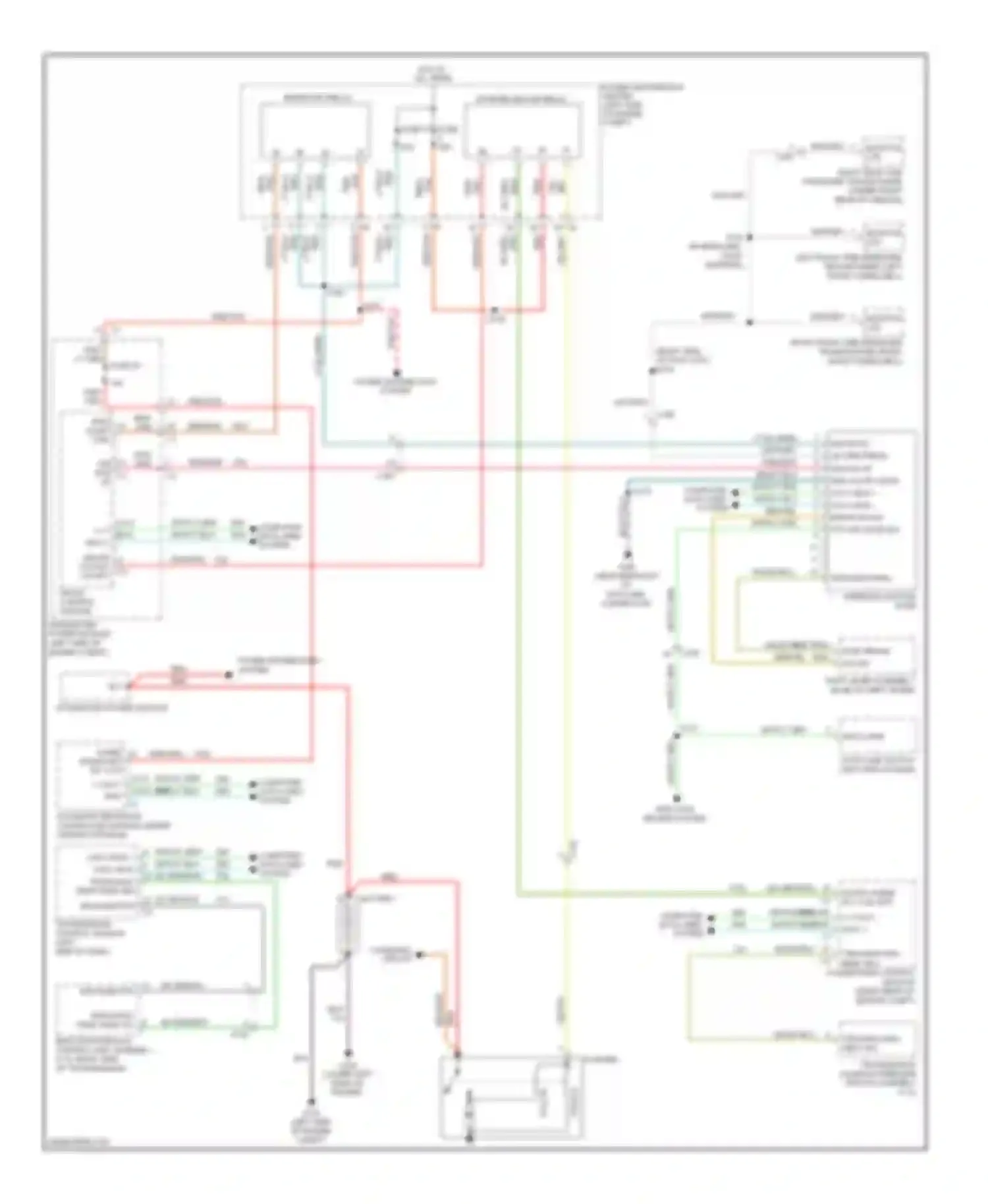 Wiring diagram power distribution system for Jeep Cherokee IV (2007-2012) (3 of 3)