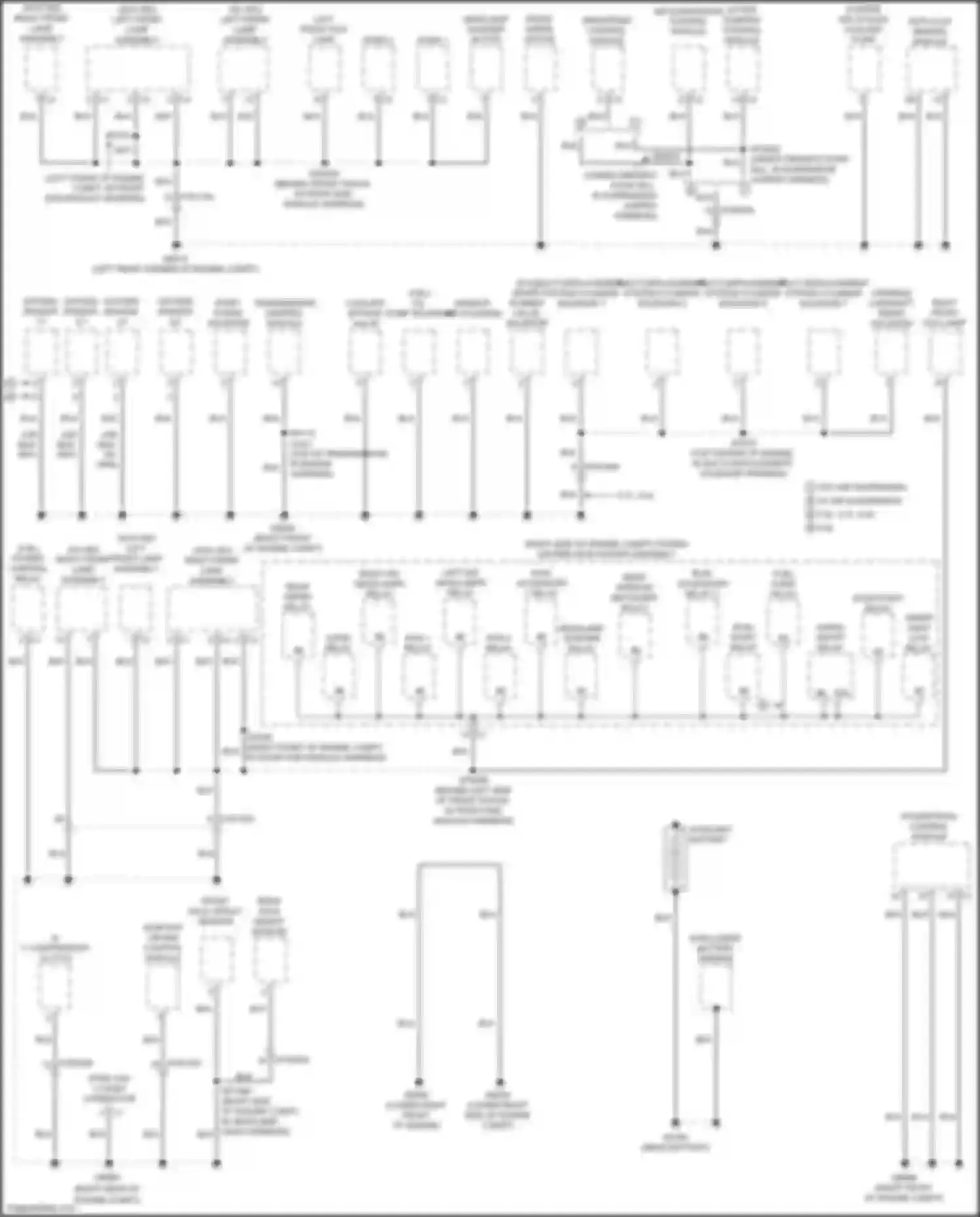 Cherokee Jeep V facelift (2018-2024): Ground distribution circuit (1 of 4)