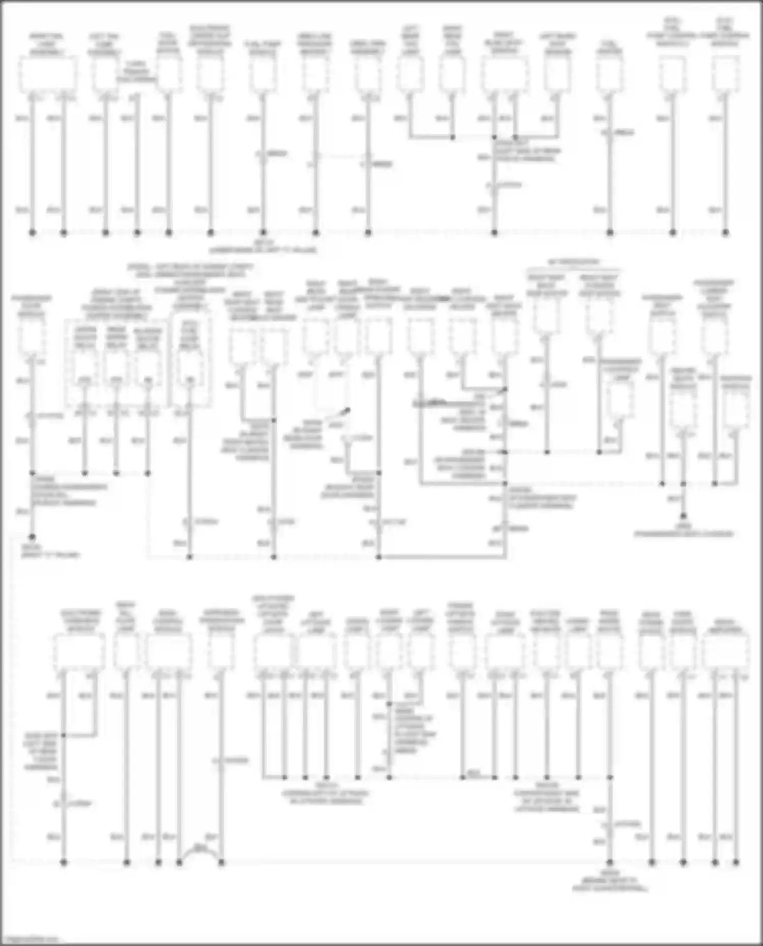 Cherokee Jeep V facelift (2018-2024): Ground distribution circuit (3 of 4)