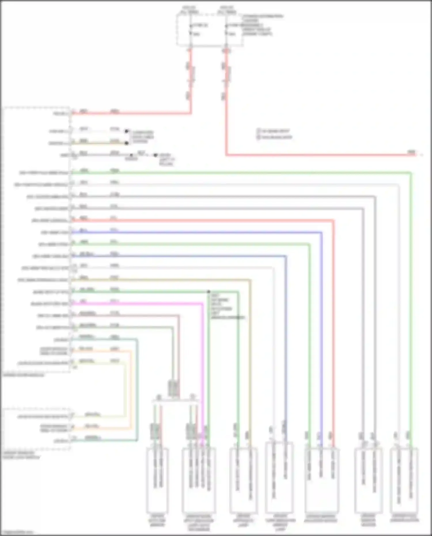 Wiring diagram driver mirror adjuster motor for Jeep Cherokee V facelift (2018-2024) (3 of 3)