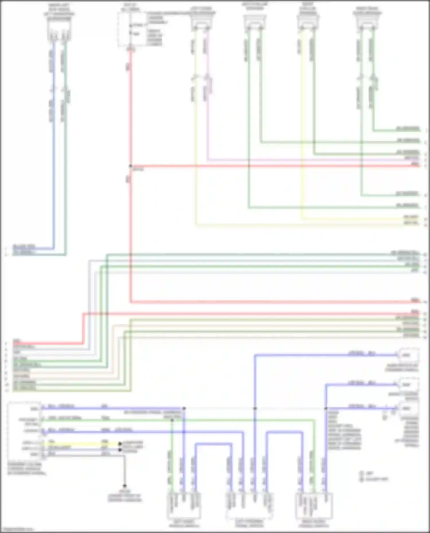 Wiring diagram left front door speaker for Jeep Cherokee V facelift (2018-2024) (3 of 7)
