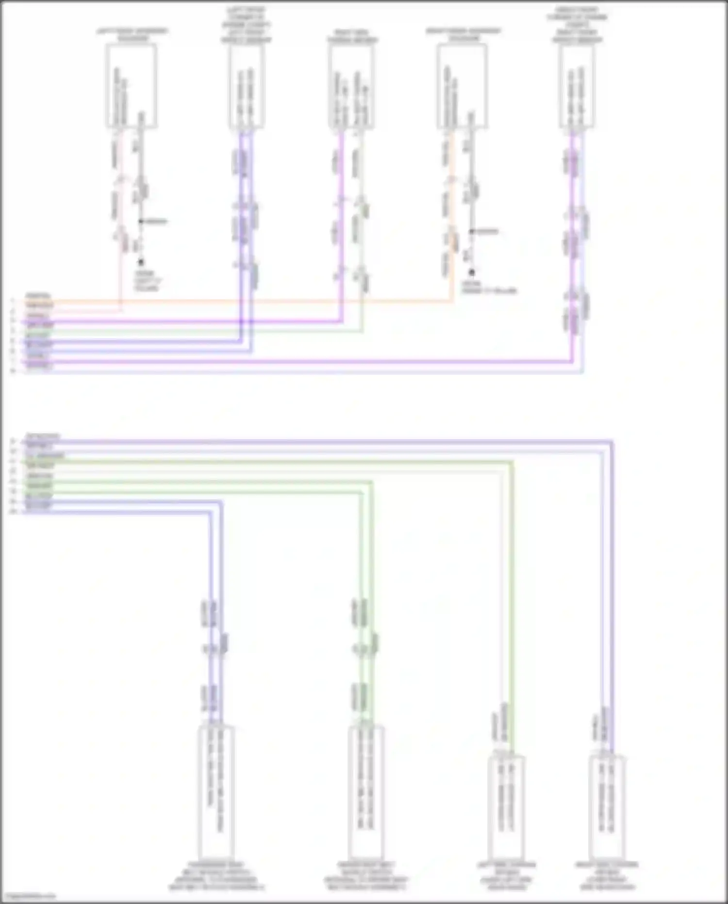 Wiring diagram left front headrest solenoid for Jeep Cherokee V facelift (2018-2024) (2 of 2)