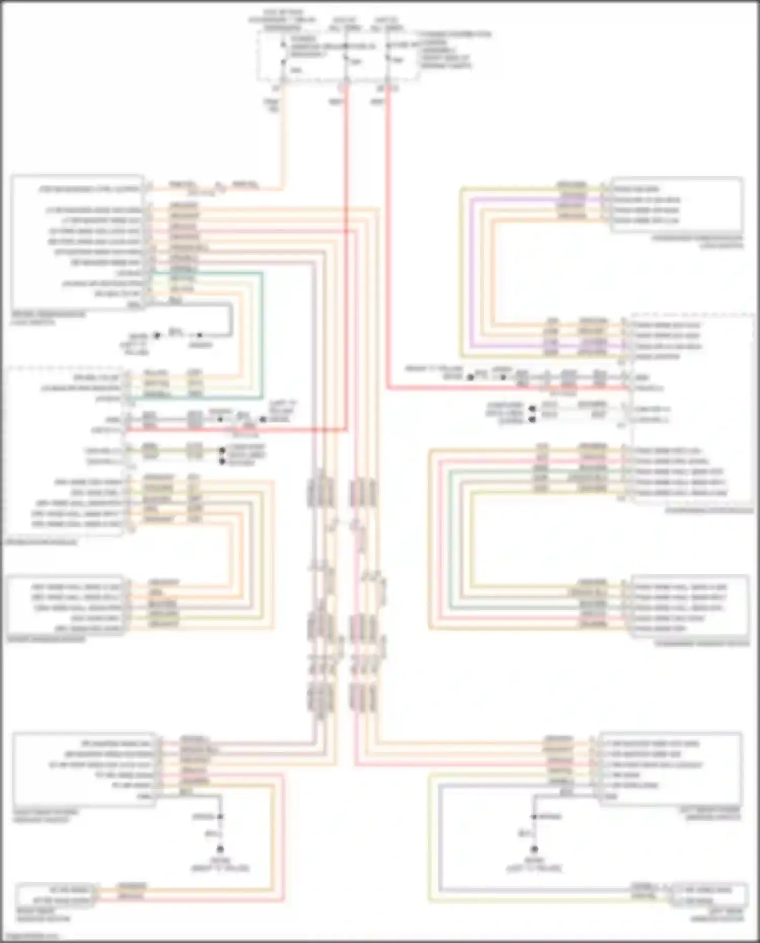 Wiring diagram passenger window motor for Jeep Cherokee V facelift (2018-2024) (1 of 1)