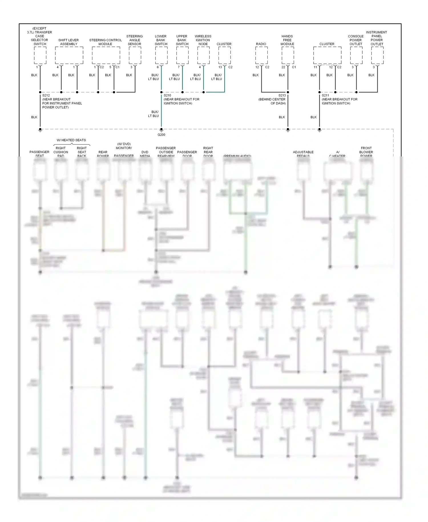 Jeep Commander I (2005-2010) cluster wiring diagram  (6 of 20)