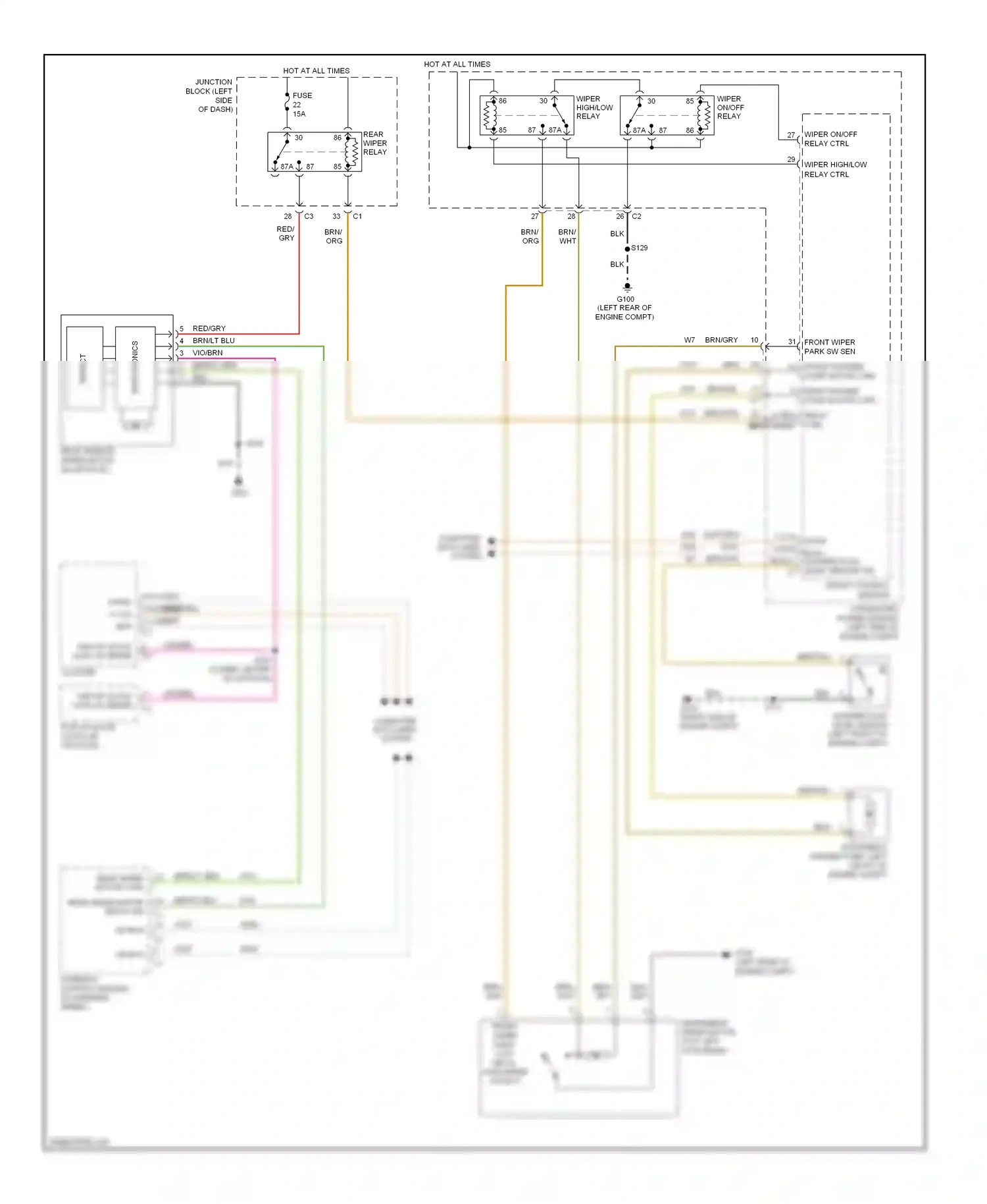 Jeep Commander I (2005-2010) cluster wiring diagram  (12 of 20)