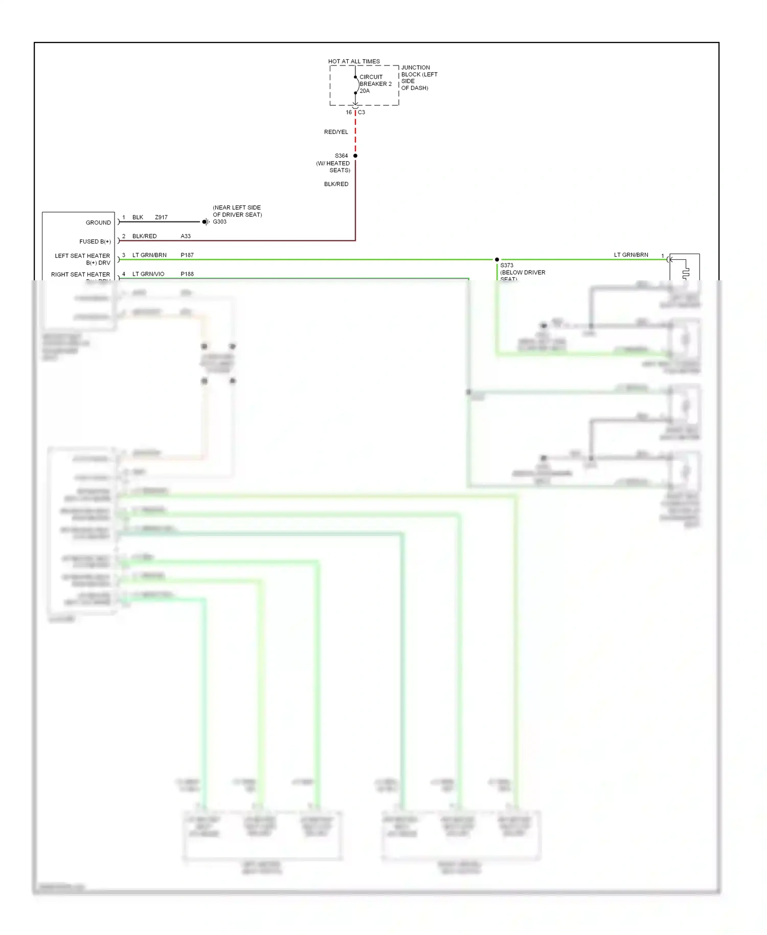 Jeep Commander I (2005-2010) cluster wiring diagram  (11 of 20)