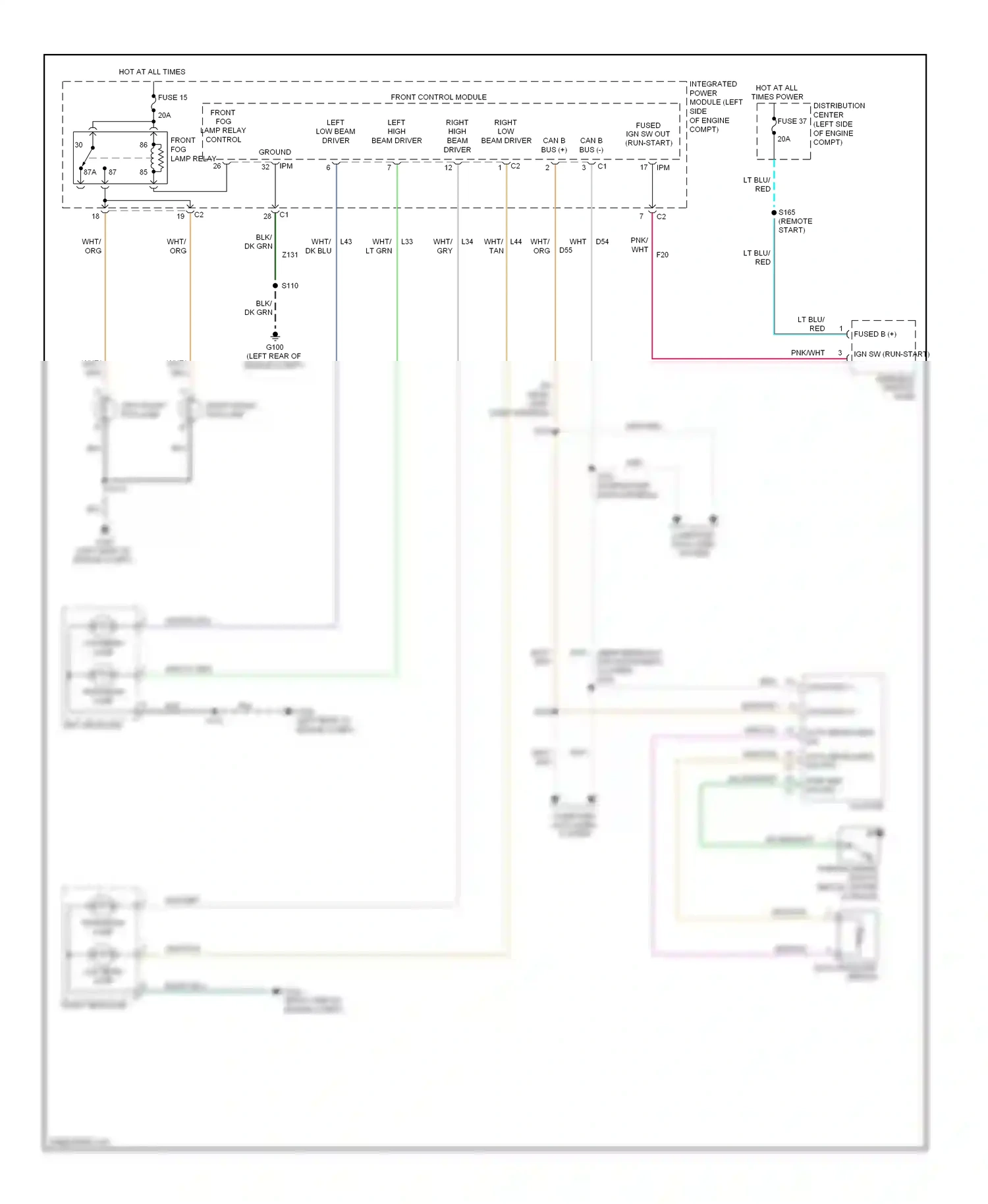 Jeep Commander I (2005-2010) cluster wiring diagram  (7 of 20)