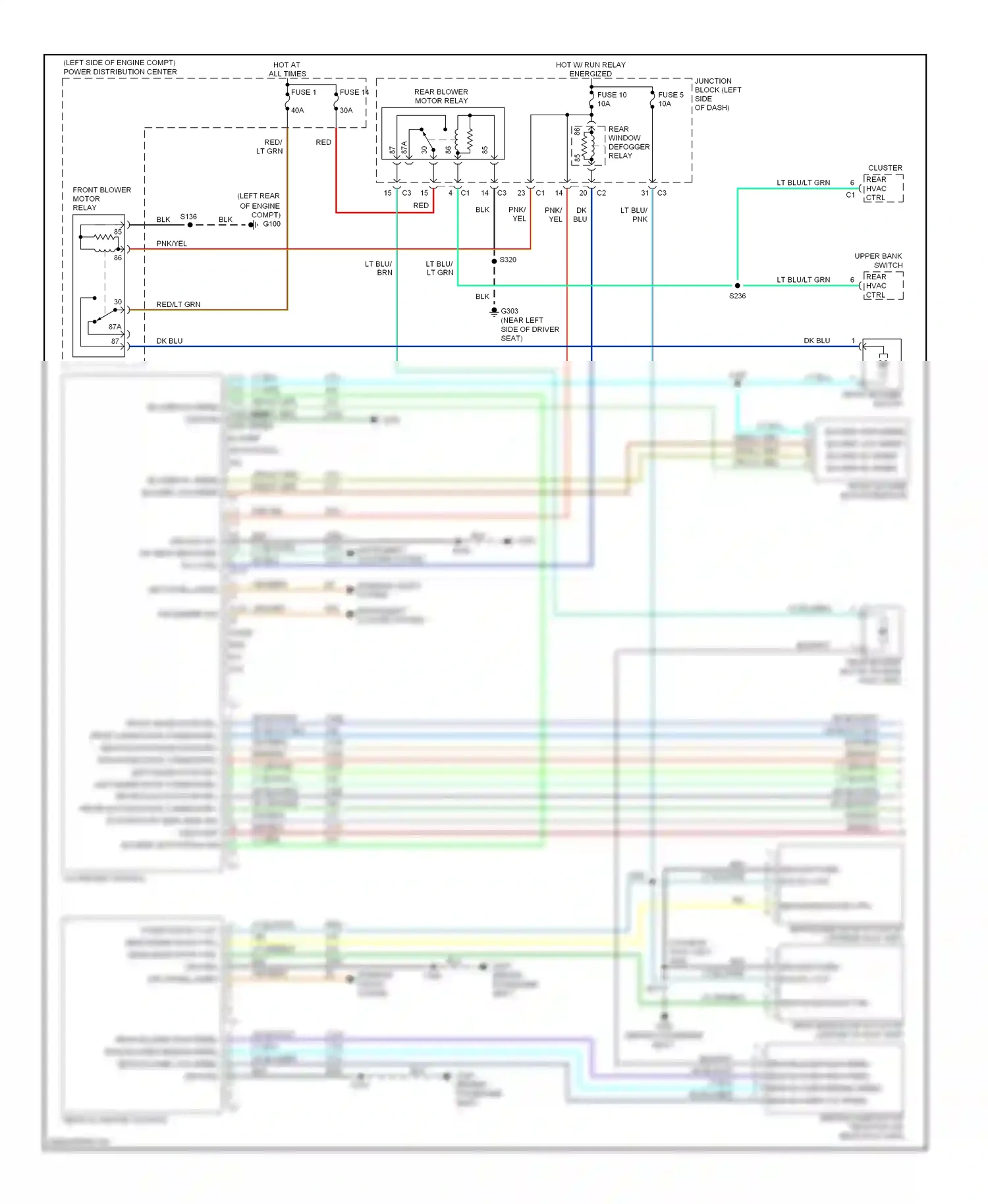 Jeep Commander I (2005-2010) cluster wiring diagram  (9 of 20)
