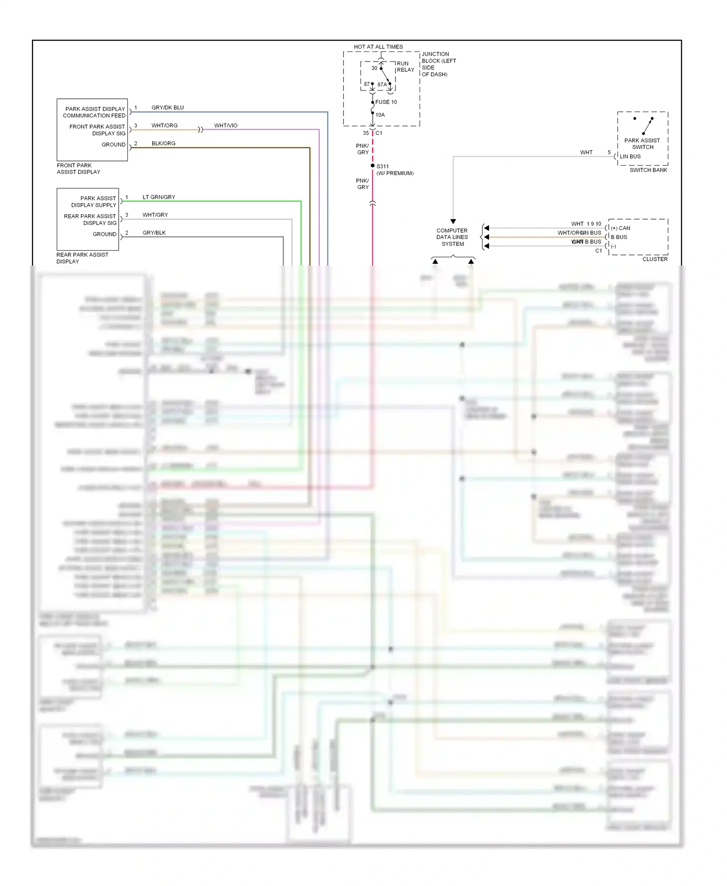 Jeep Commander I (2005-2010) cluster wiring diagram  (15 of 20)