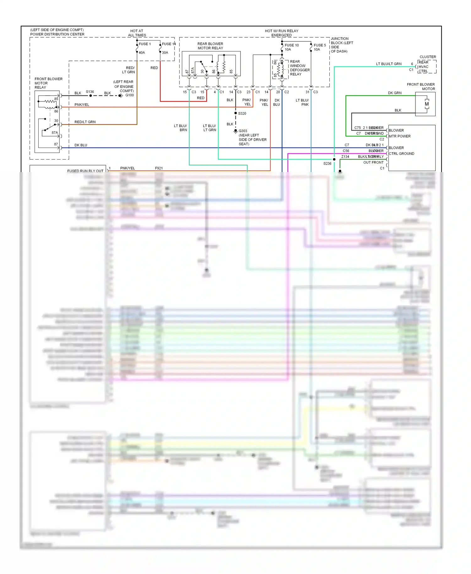 Jeep Commander I (2005-2010) cluster wiring diagram  (2 of 20)