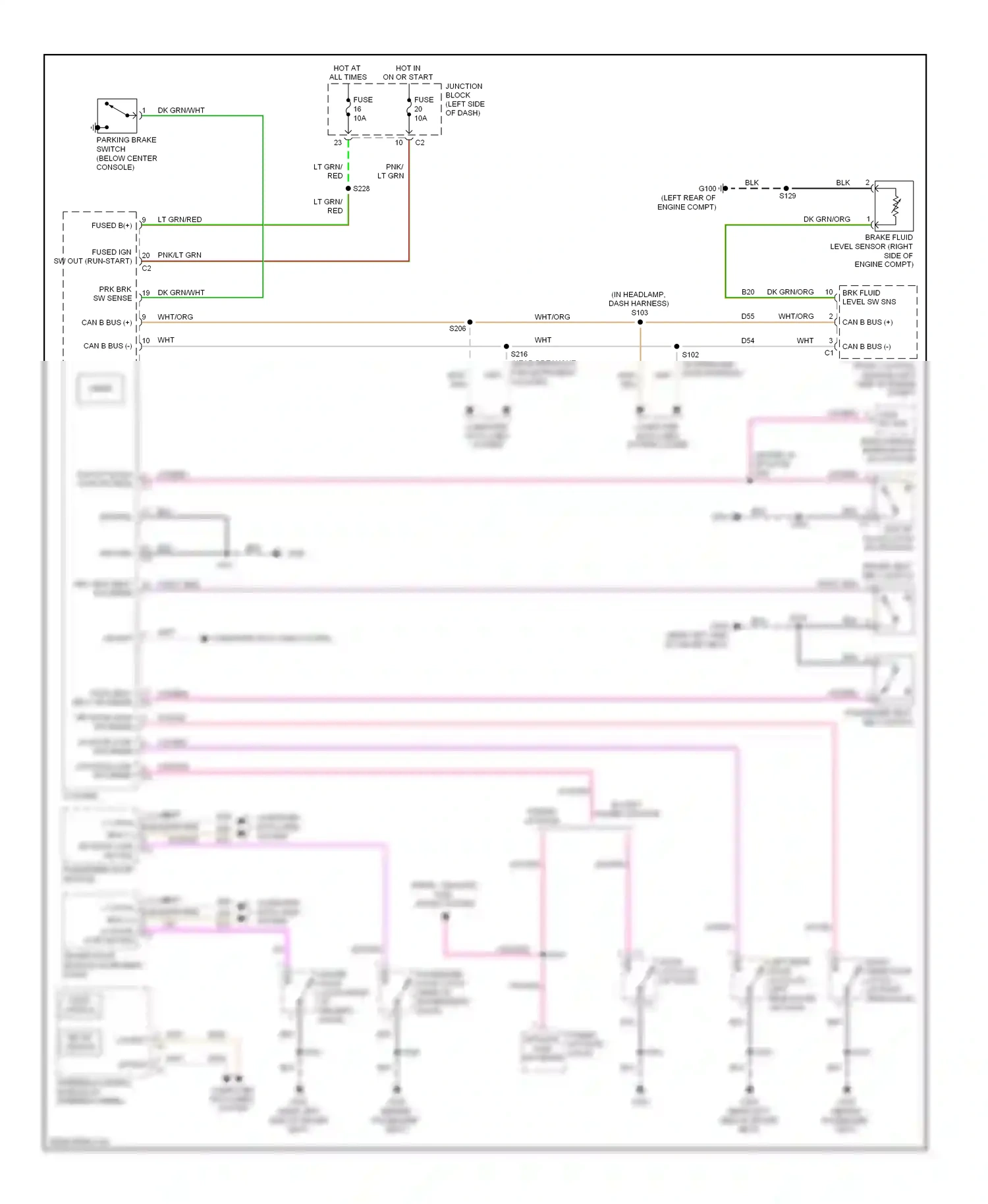Jeep Commander I (2005-2010) front control module (left side of engine compt) wiring diagram  (2 of 5)