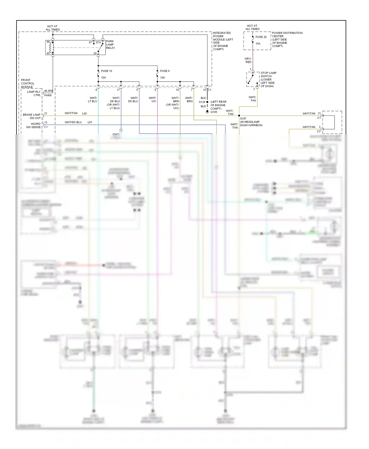 Jeep Commander I (2005-2010) (left kick panel) wiring diagram  (2 of 4)