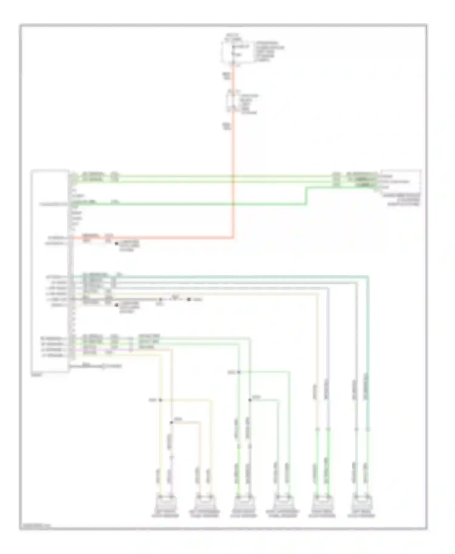 Wiring diagram right rear door speaker for Jeep Commander I (2005-2010) (1 of 2)