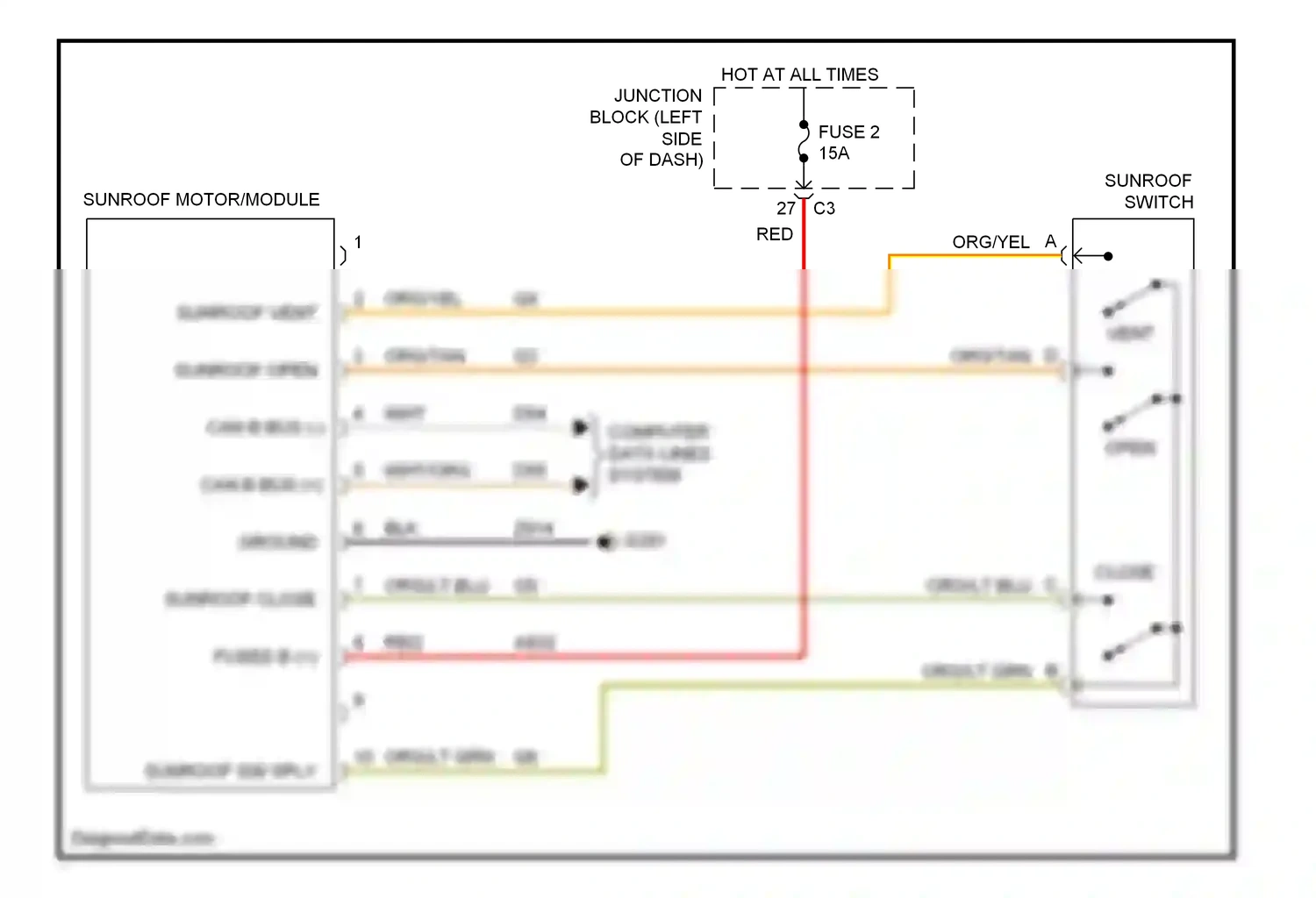 Jeep Commander I (2005-2010) vent wiring diagram  (1 of 1)