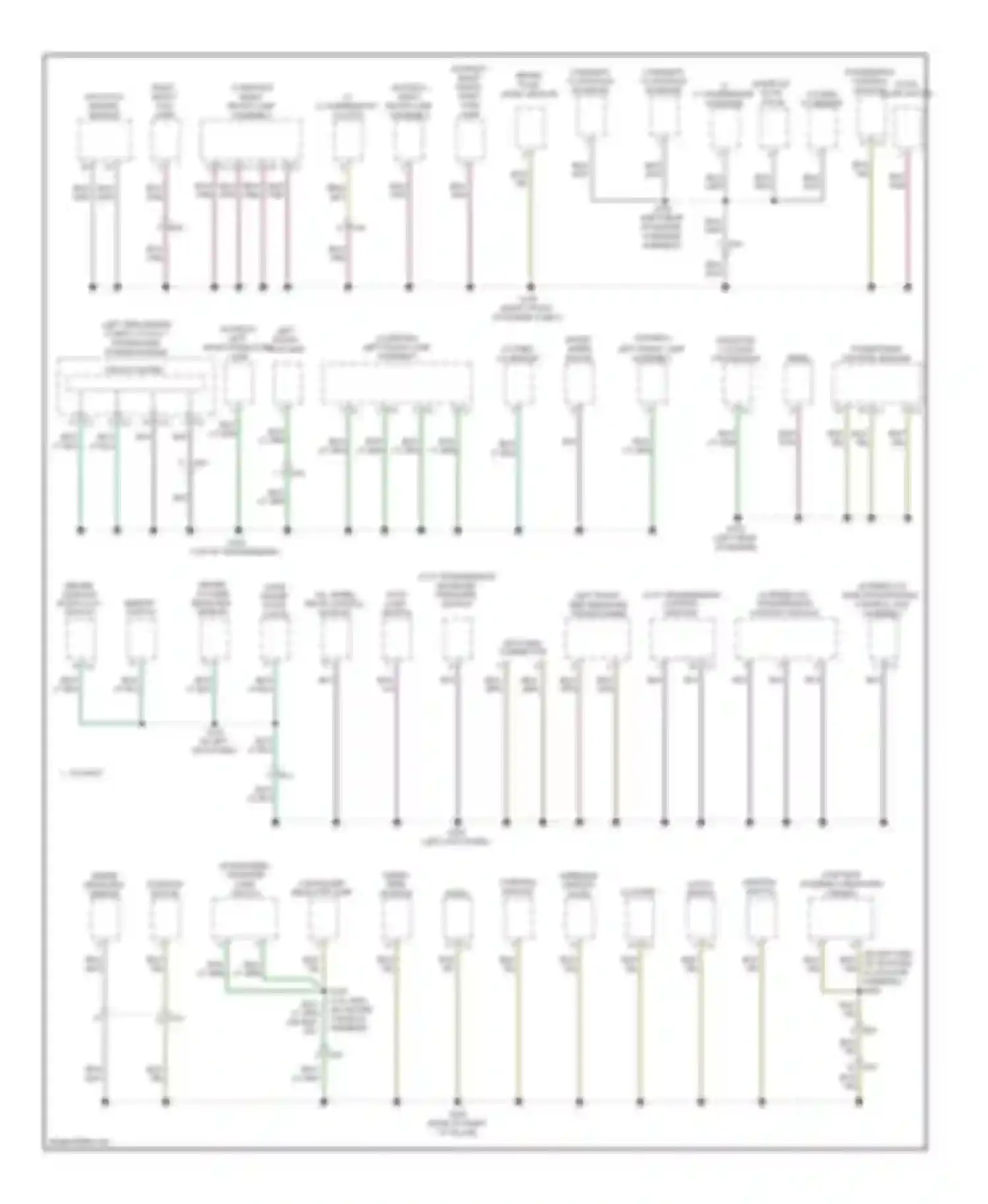 Compass Jeep I facelift 2 (2013-2016): Ground distribution circuit (1 of 2)