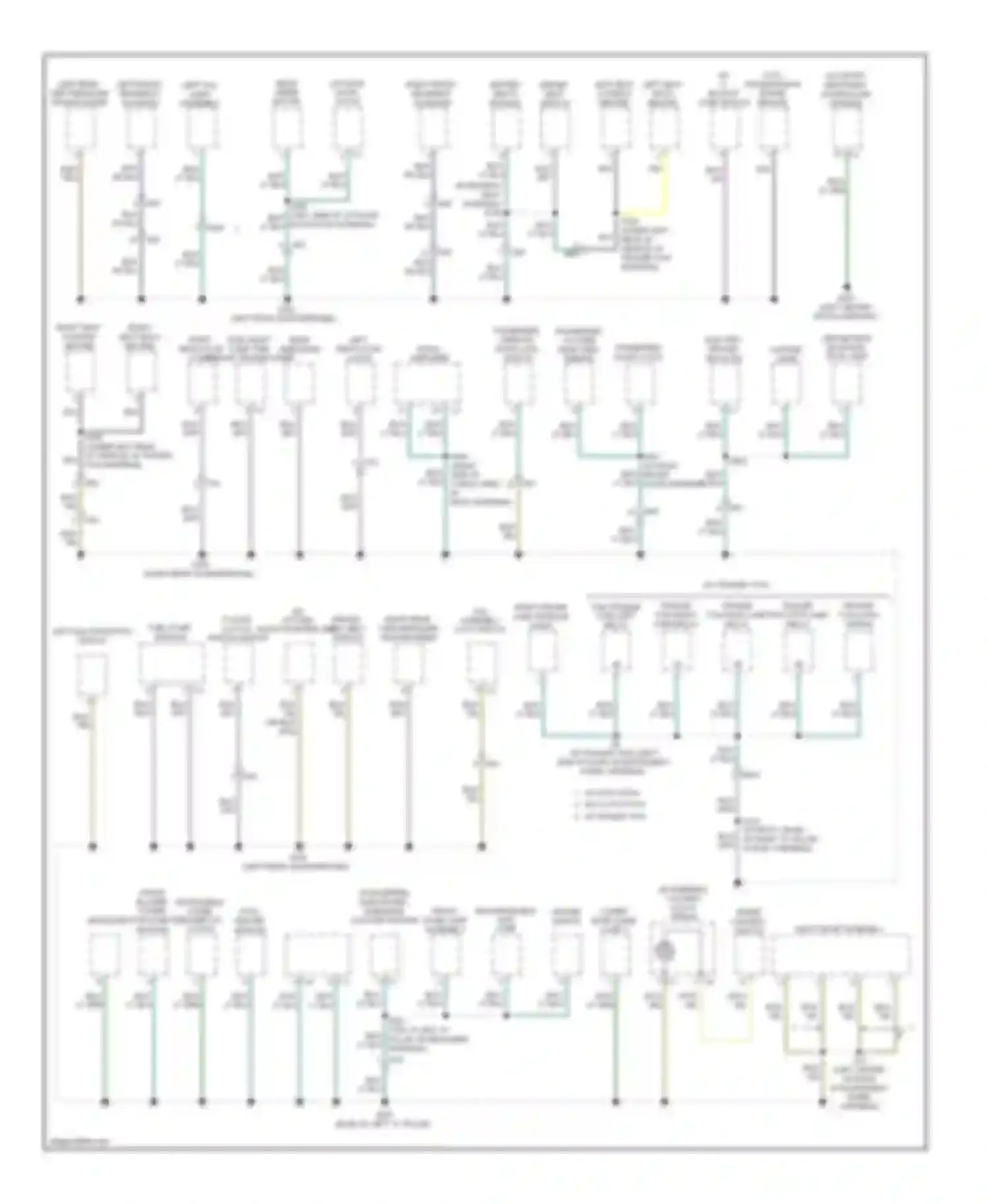 Compass Jeep I facelift 2 (2013-2016): Ground distribution circuit (2 of 2)